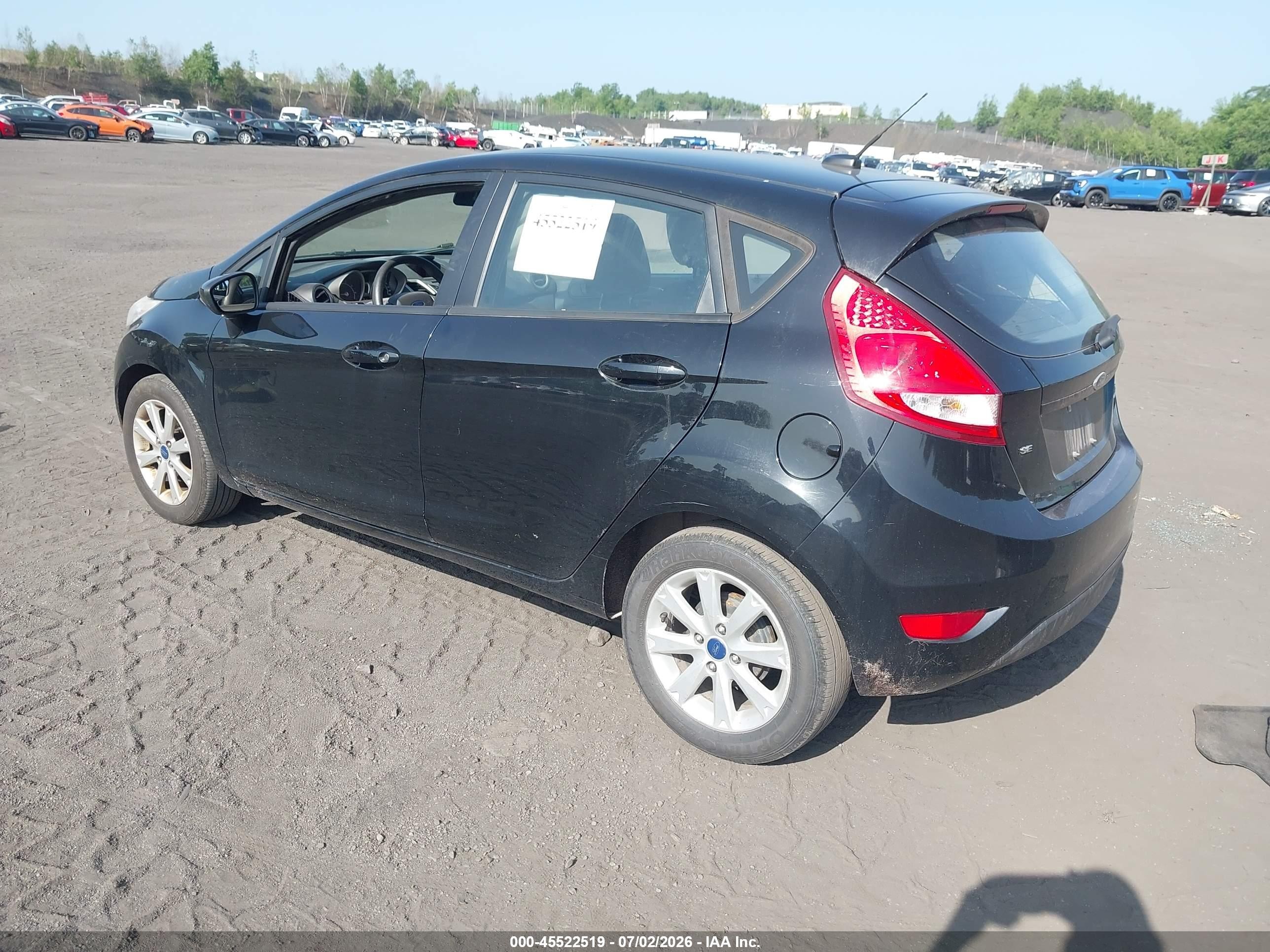 2012 Ford Fiesta Se Black vin: 3FADP4EJ9CM127942