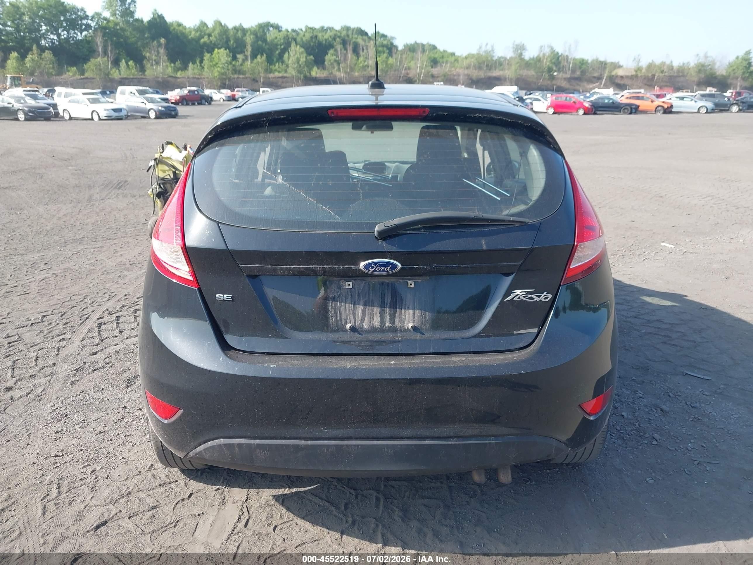 2012 Ford Fiesta Se Black vin: 3FADP4EJ9CM127942