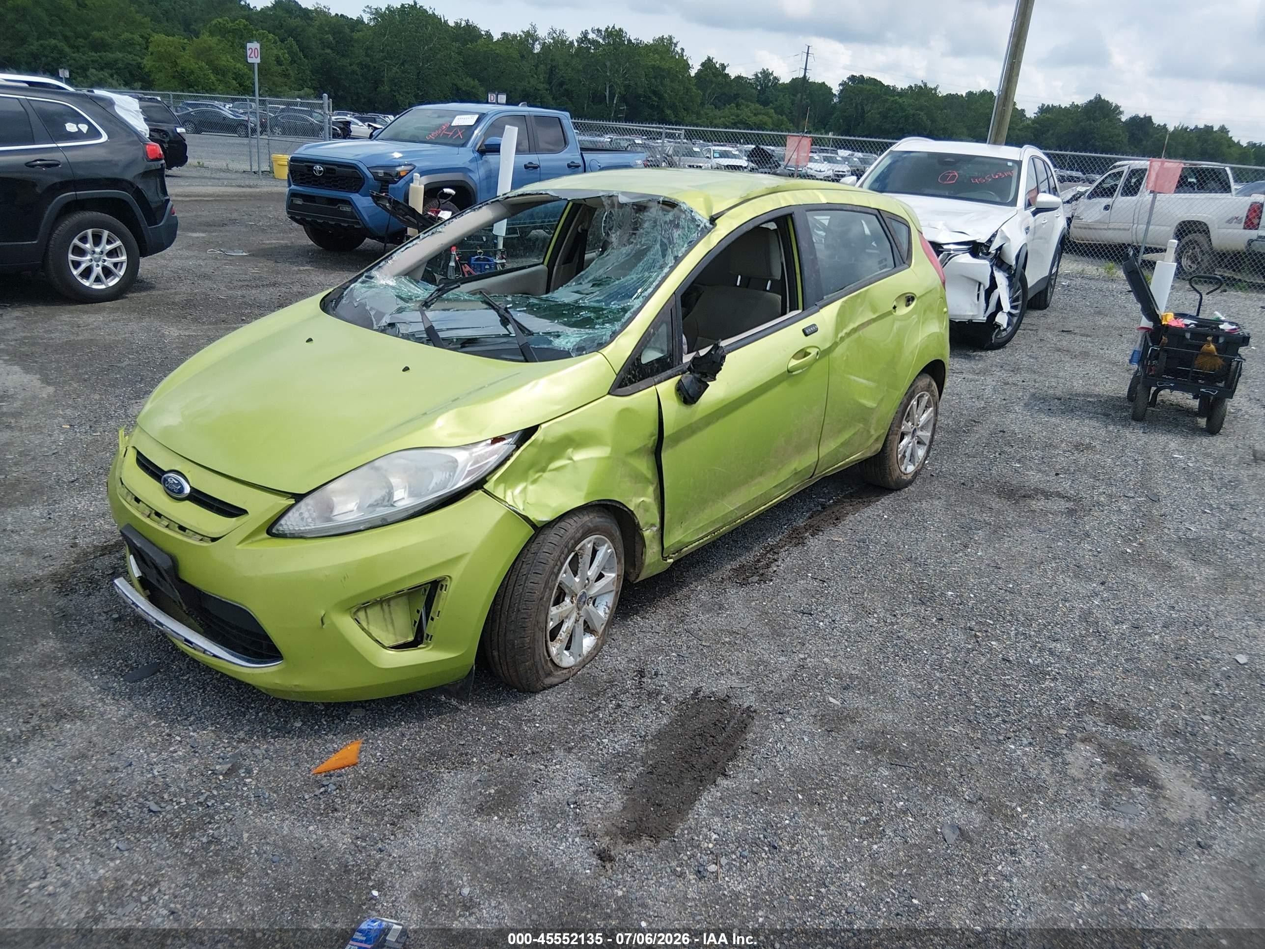 2012 Ford Fiesta Se Green vin: 3FADP4EJ9CM156387
