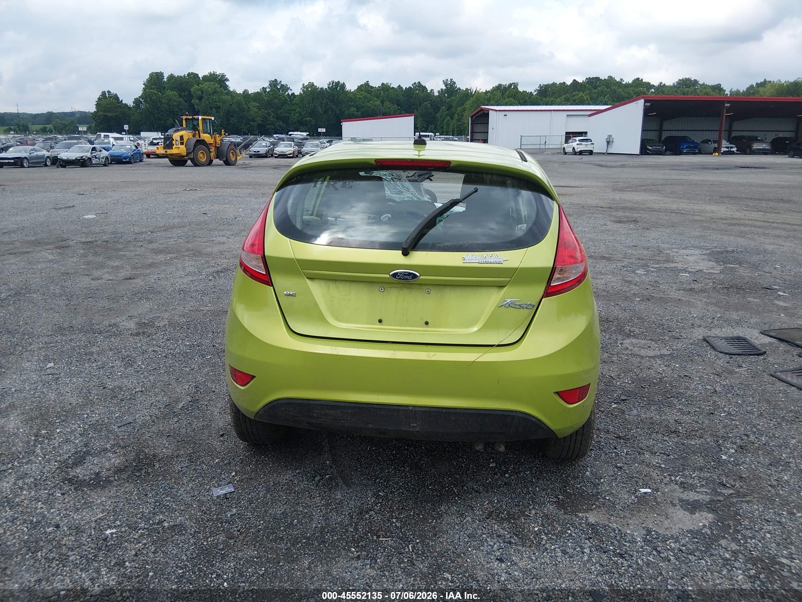 2012 Ford Fiesta Se Green vin: 3FADP4EJ9CM156387