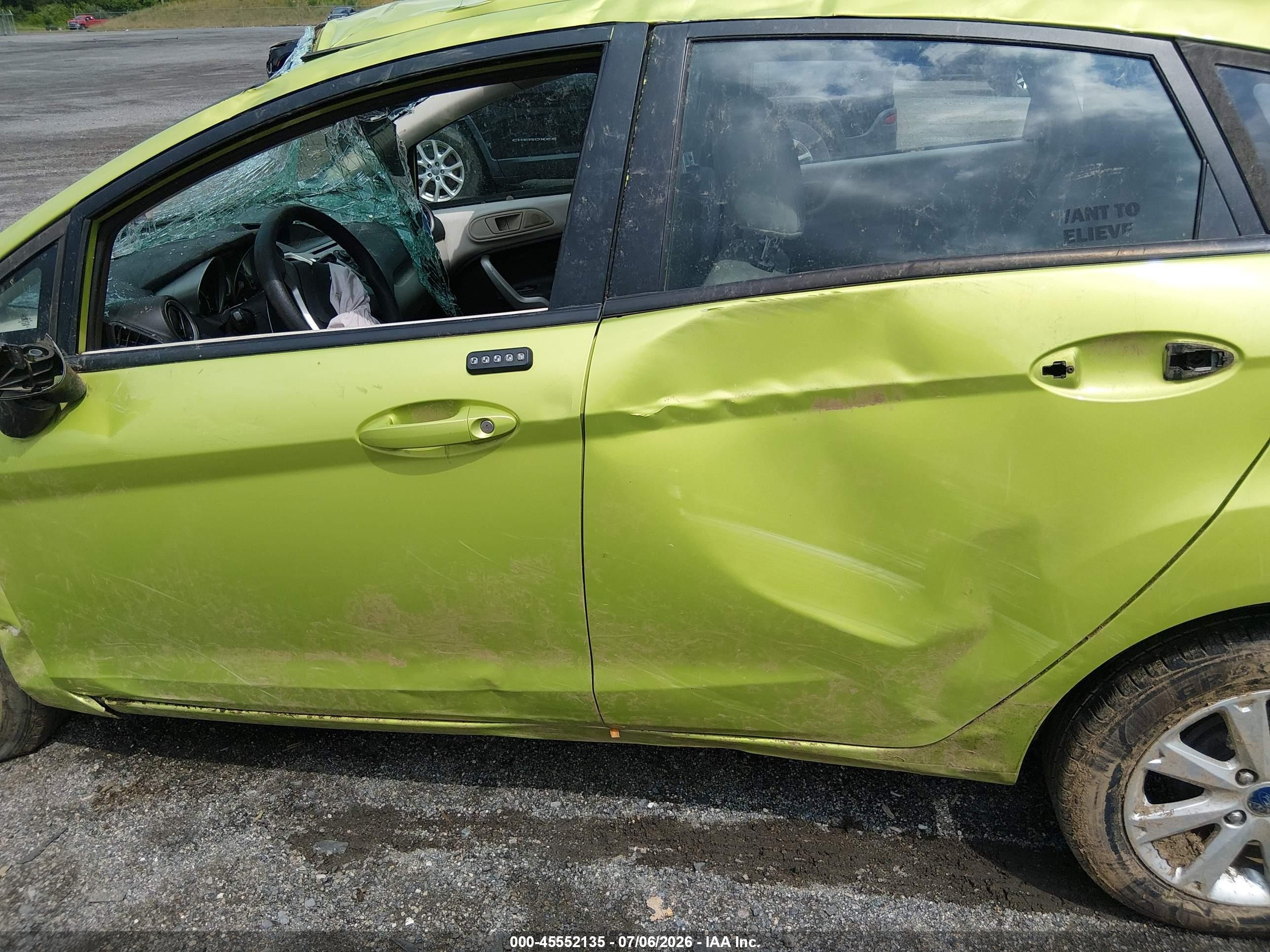 2012 Ford Fiesta Se Green vin: 3FADP4EJ9CM156387