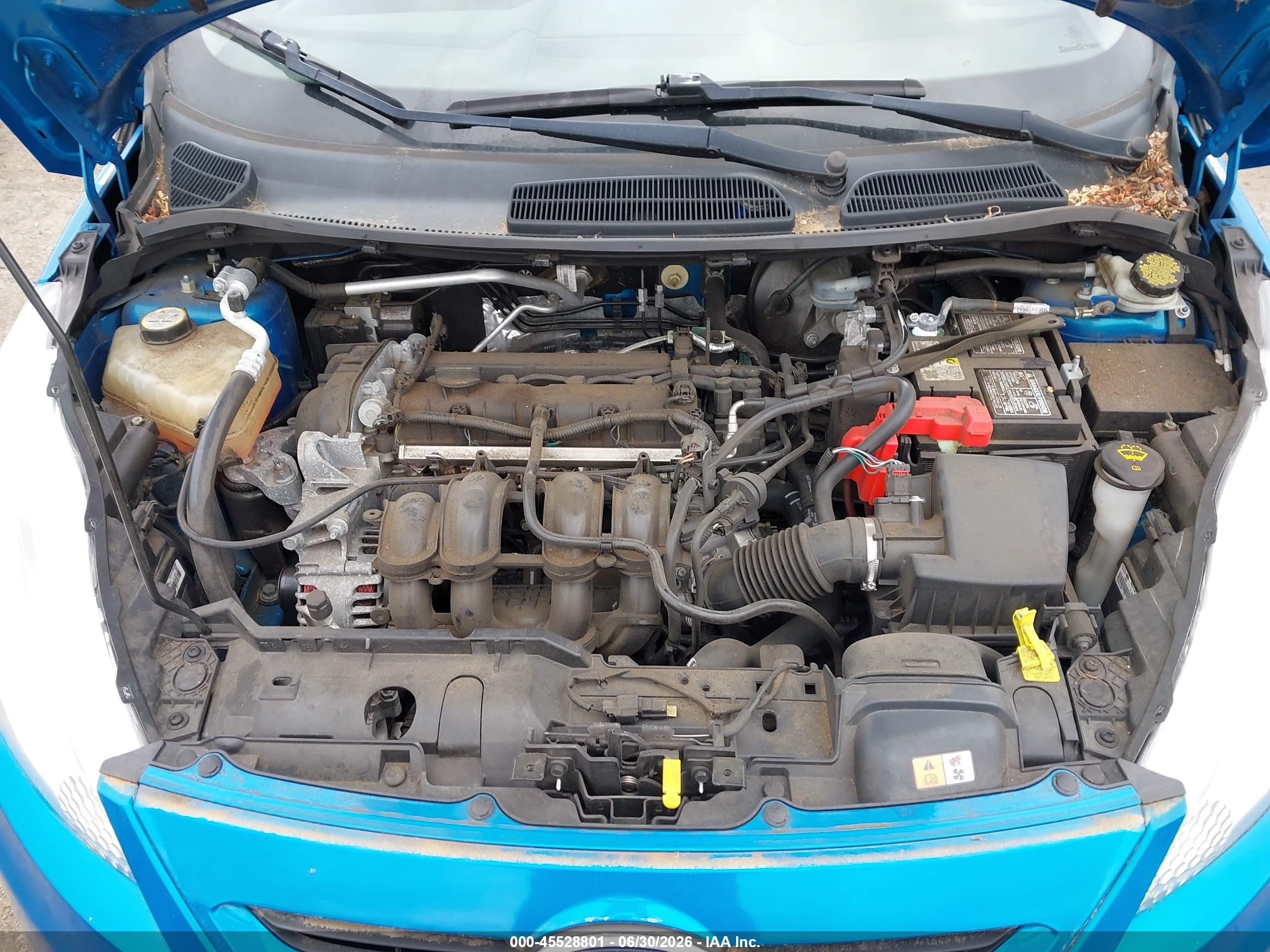 2013 Ford Fiesta Se Blue vin: 3FADP4EJ9DM132544