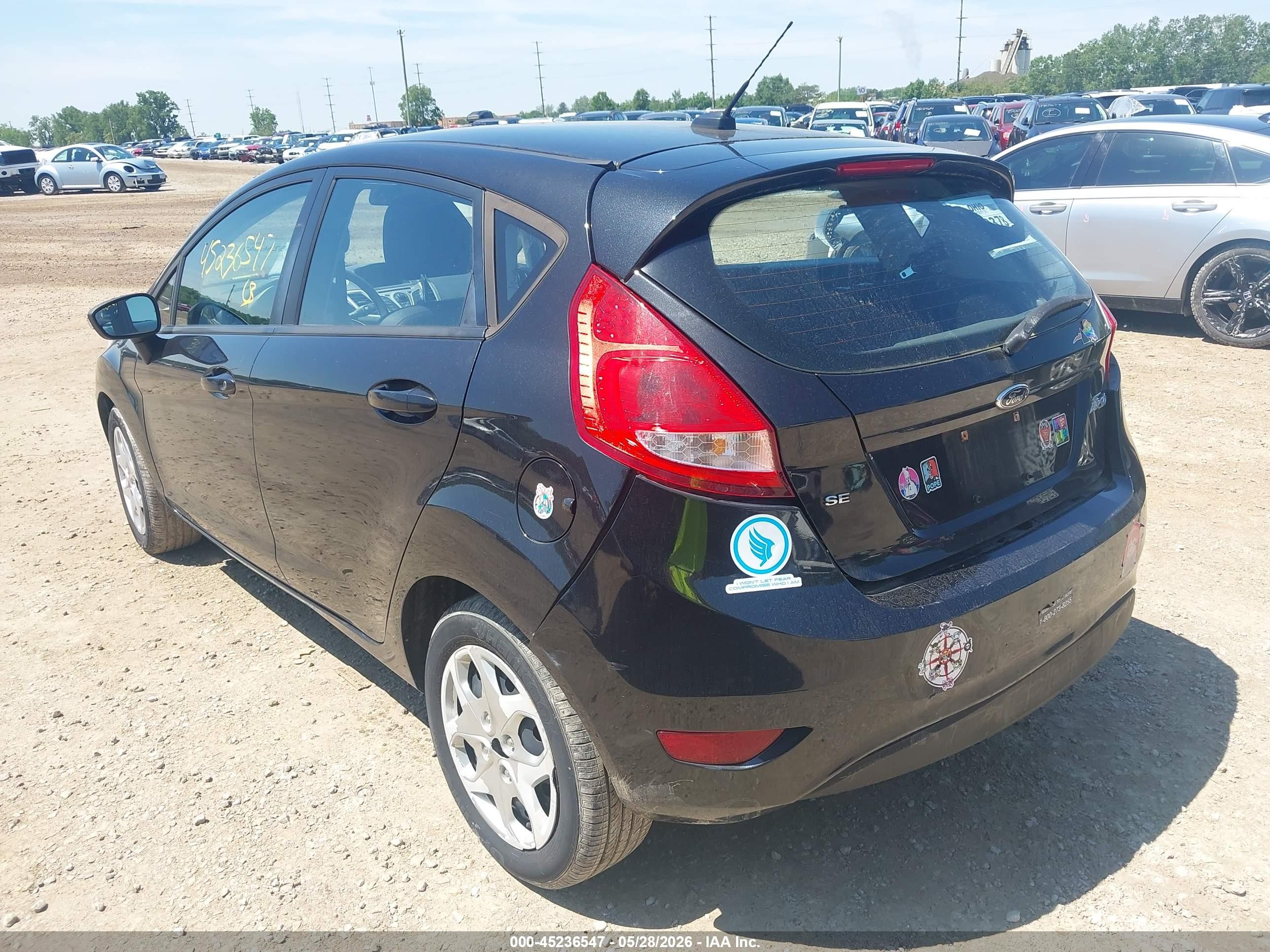 2013 Ford Fiesta Se Black vin: 3FADP4EJ9DM199855