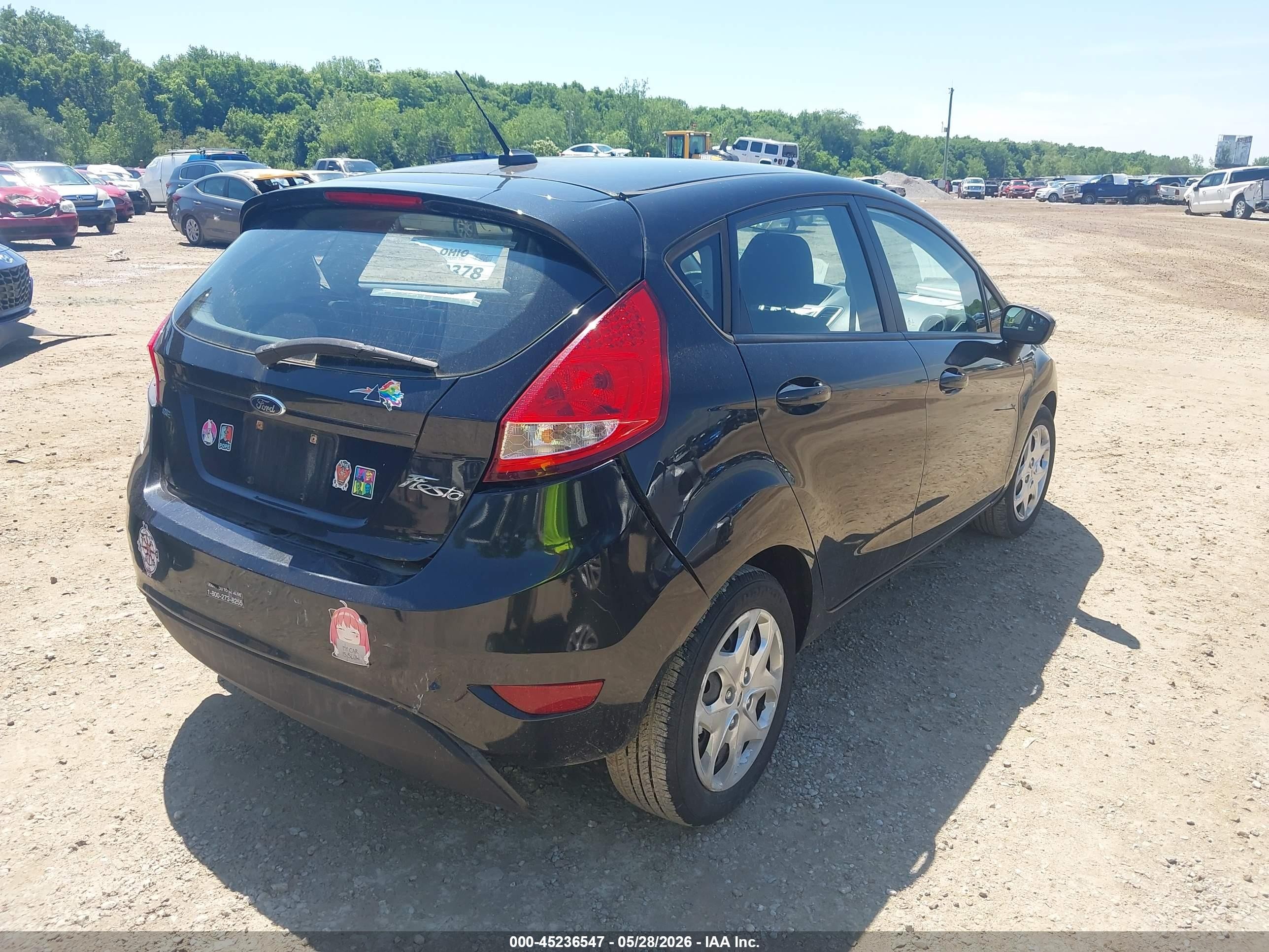 2013 Ford Fiesta Se Black vin: 3FADP4EJ9DM199855