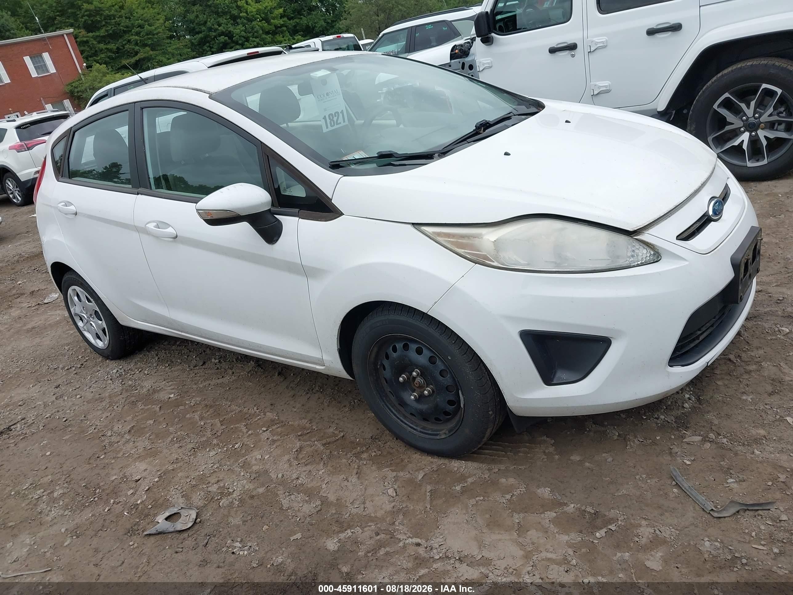 2013 Ford Fiesta Se White vin: 3FADP4EJ9DM222809