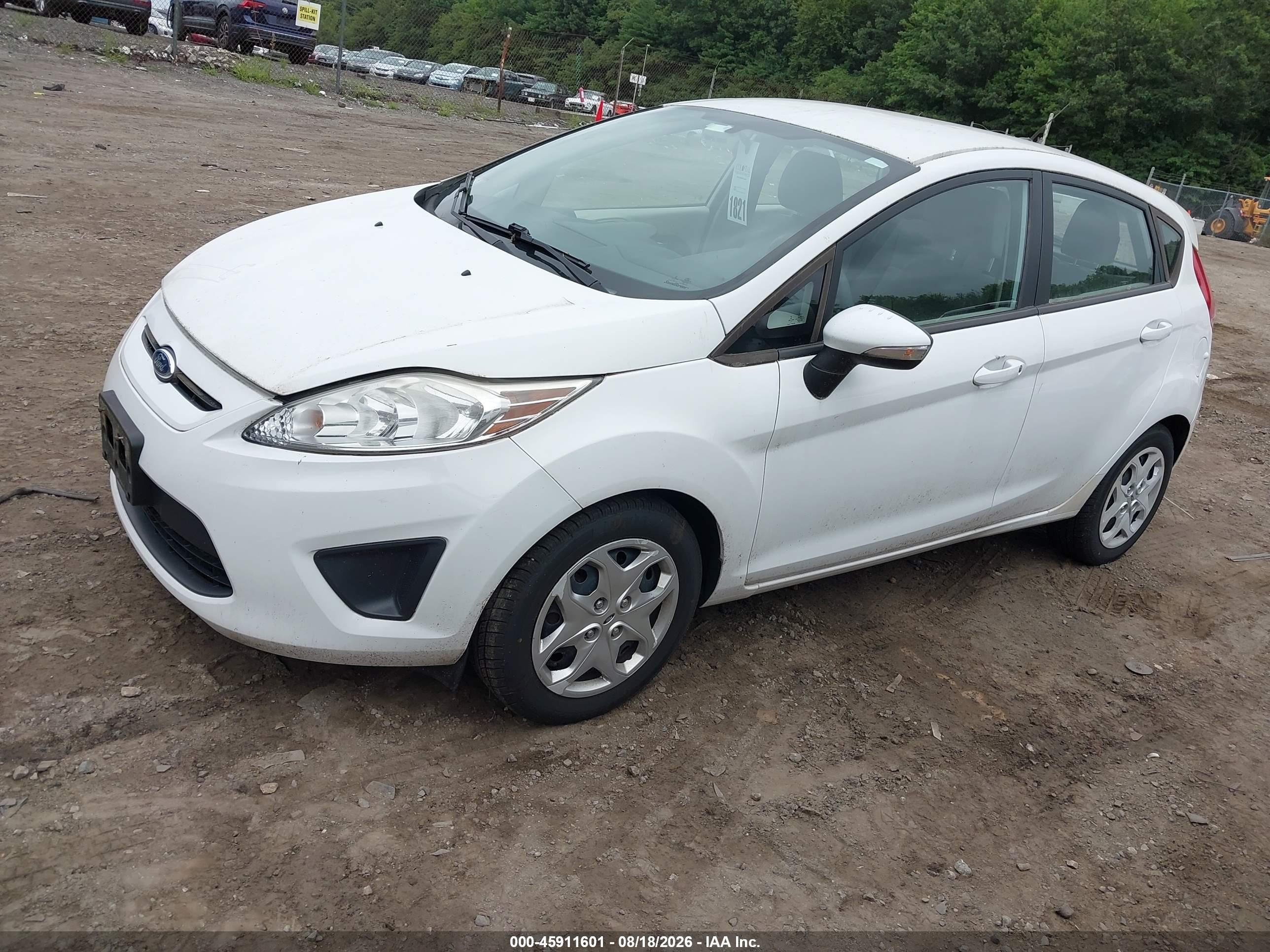 2013 Ford Fiesta Se White vin: 3FADP4EJ9DM222809