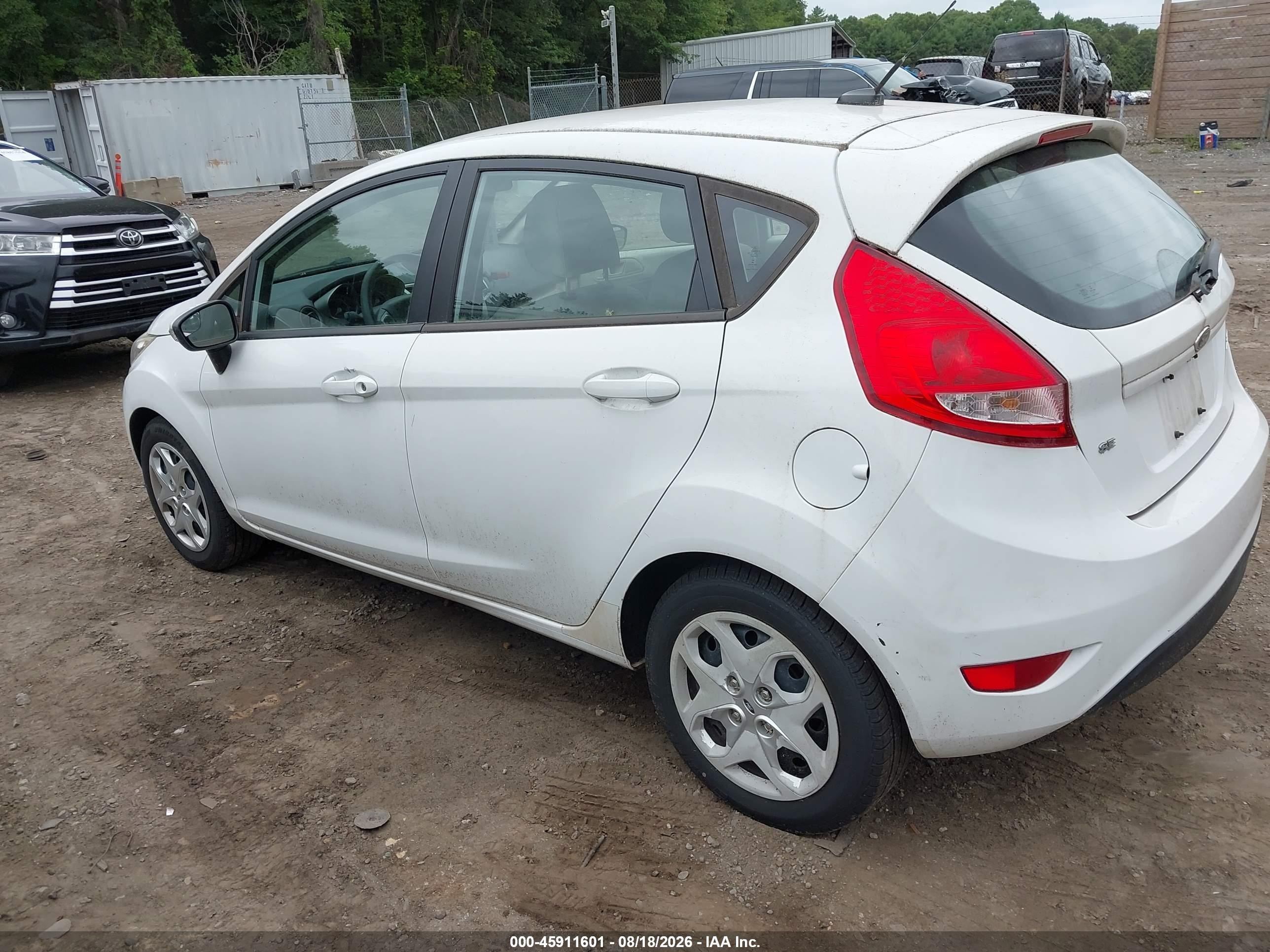 2013 Ford Fiesta Se White vin: 3FADP4EJ9DM222809