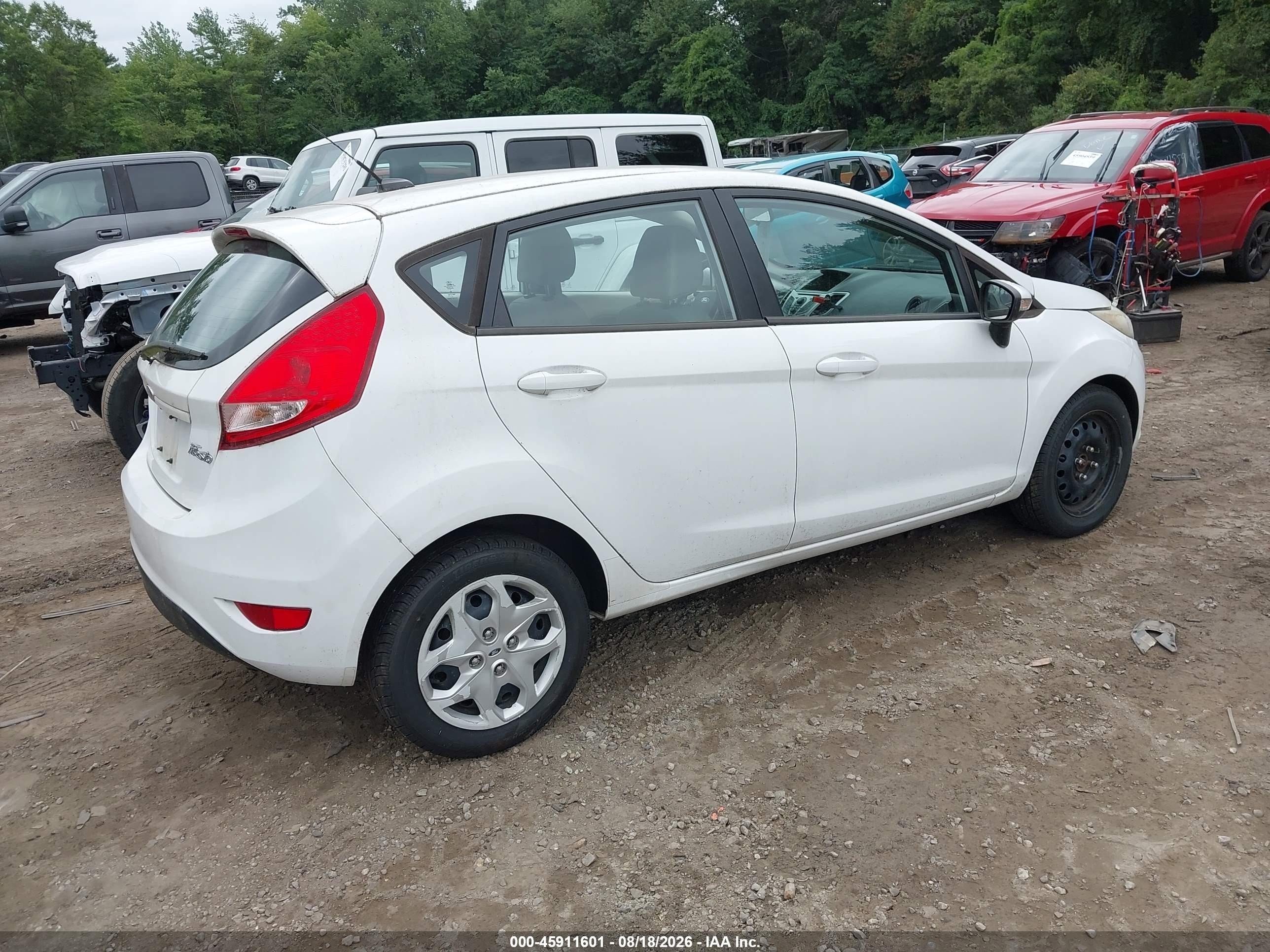 2013 Ford Fiesta Se White vin: 3FADP4EJ9DM222809