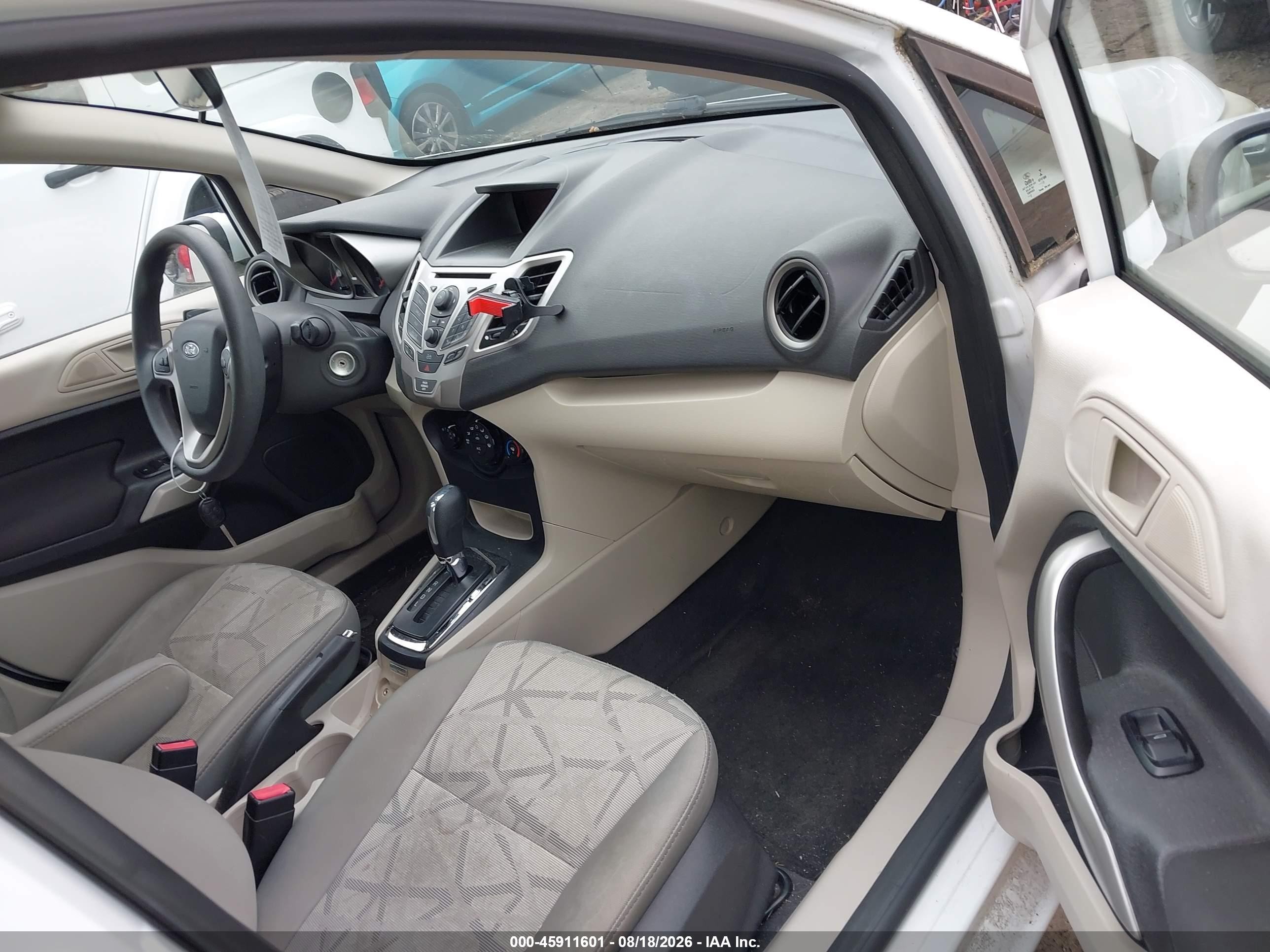 2013 Ford Fiesta Se White vin: 3FADP4EJ9DM222809