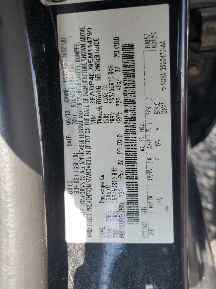 2014 Ford Fiesta Se Black vin: 3FADP4EJ9EM114790