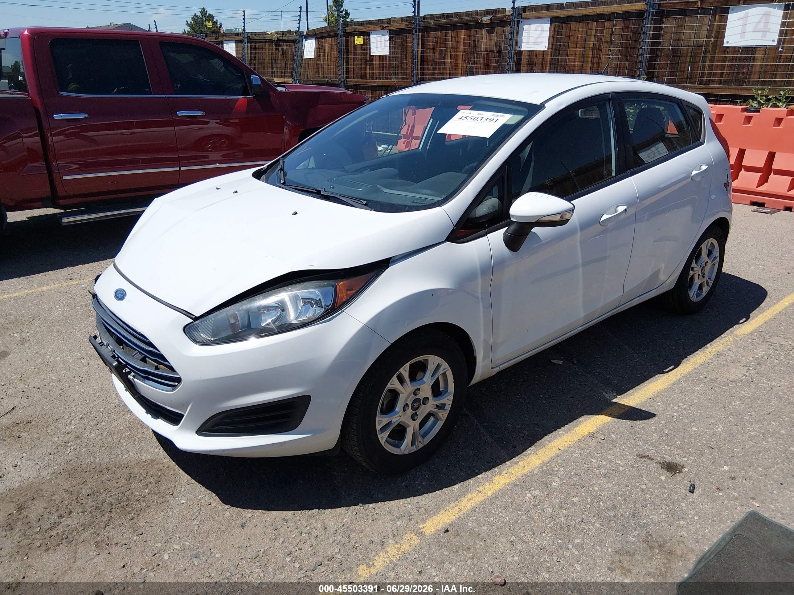 2014 Ford Fiesta Se White vin: 3FADP4EJ9EM133453
