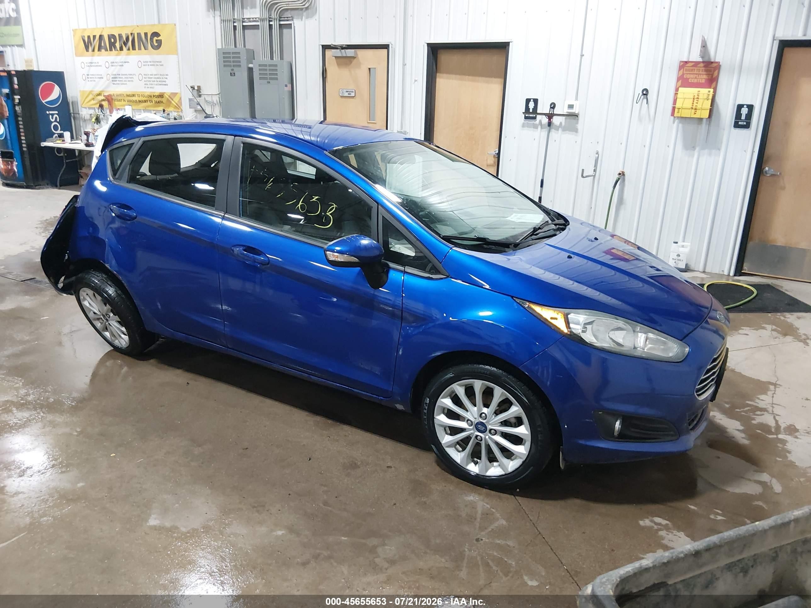 2014 Ford Fiesta Se Blue vin: 3FADP4EJ9EM160250