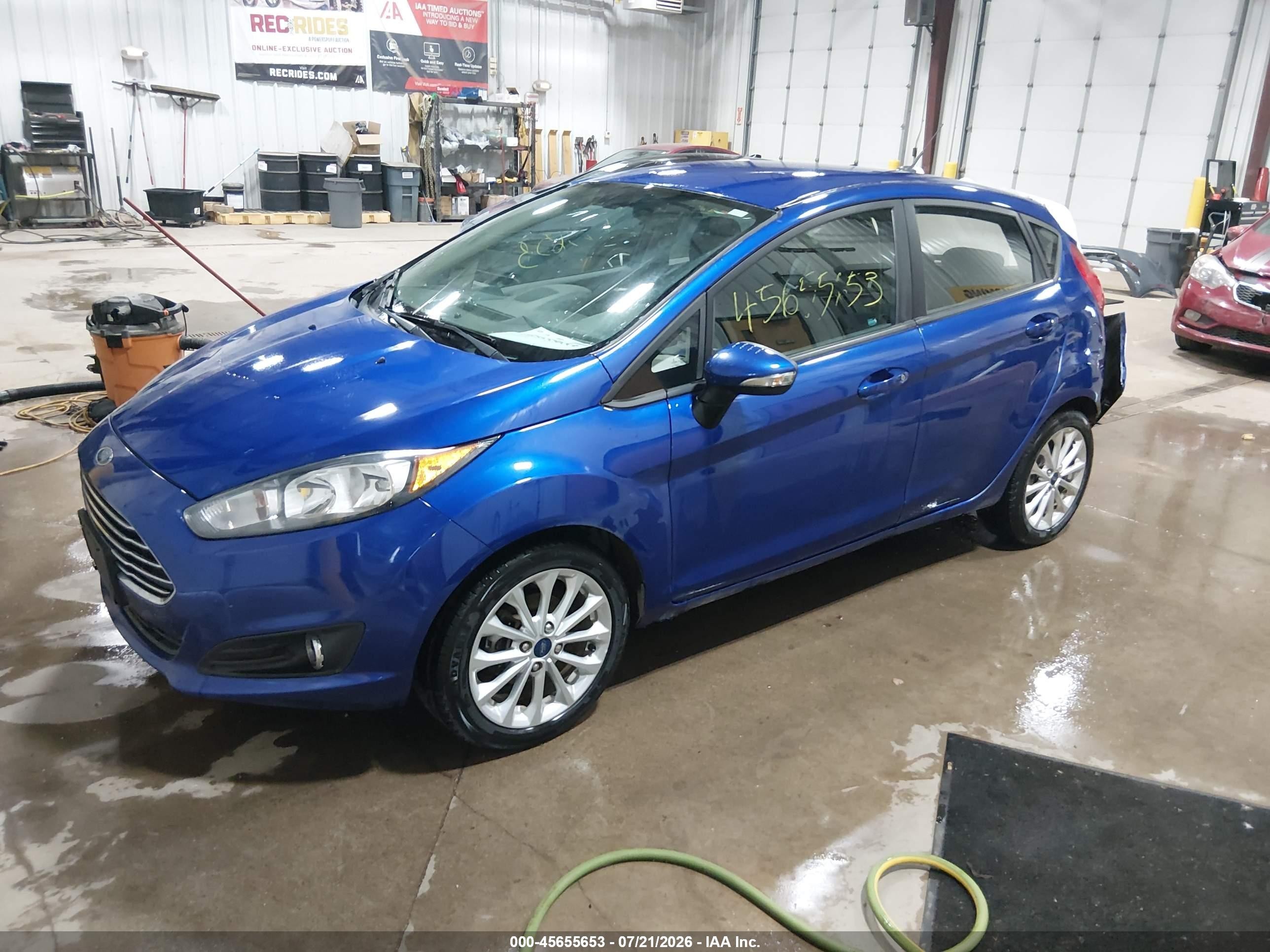 2014 Ford Fiesta Se Blue vin: 3FADP4EJ9EM160250