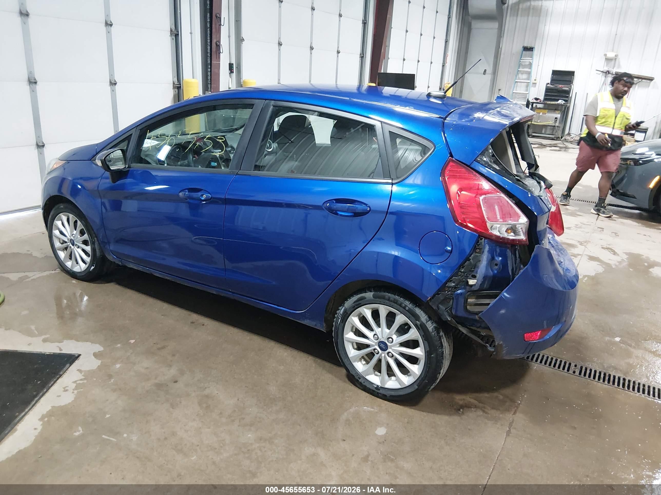2014 Ford Fiesta Se Blue vin: 3FADP4EJ9EM160250