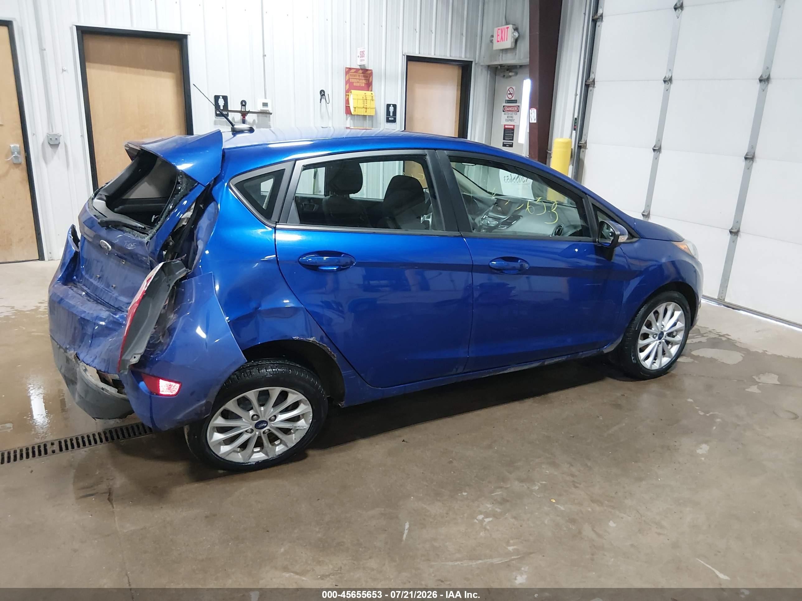2014 Ford Fiesta Se Blue vin: 3FADP4EJ9EM160250
