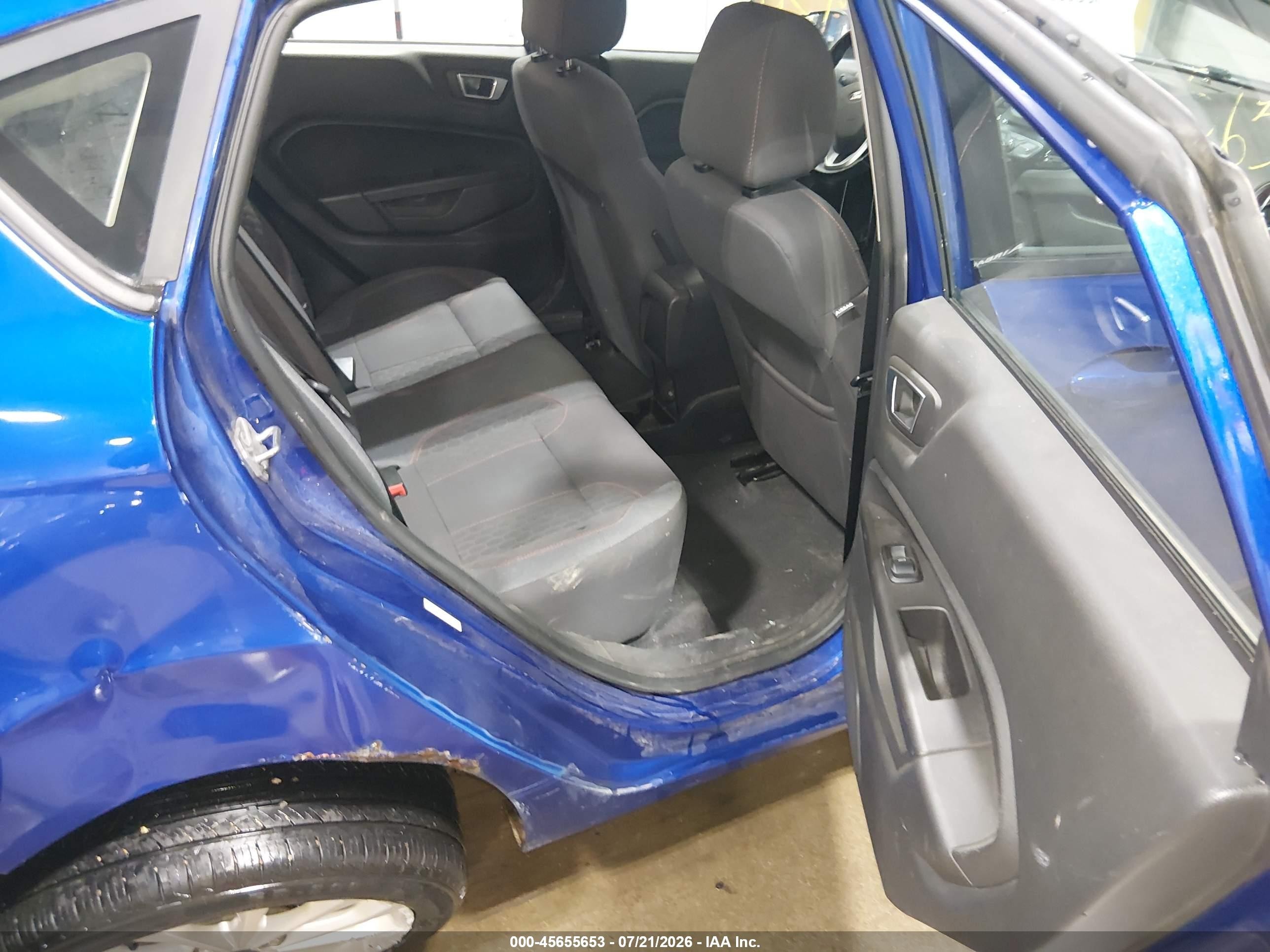 2014 Ford Fiesta Se Blue vin: 3FADP4EJ9EM160250