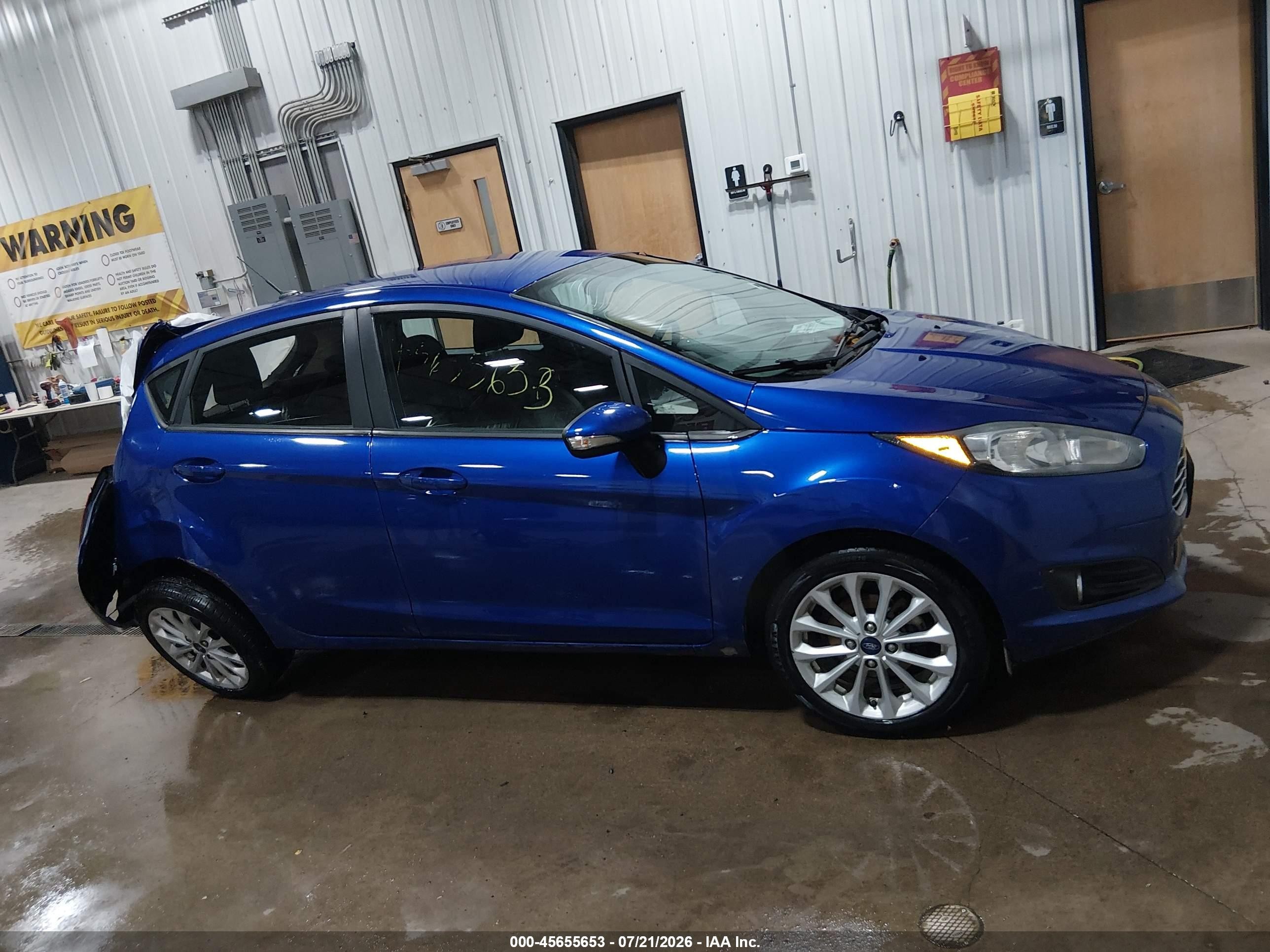 2014 Ford Fiesta Se Blue vin: 3FADP4EJ9EM160250