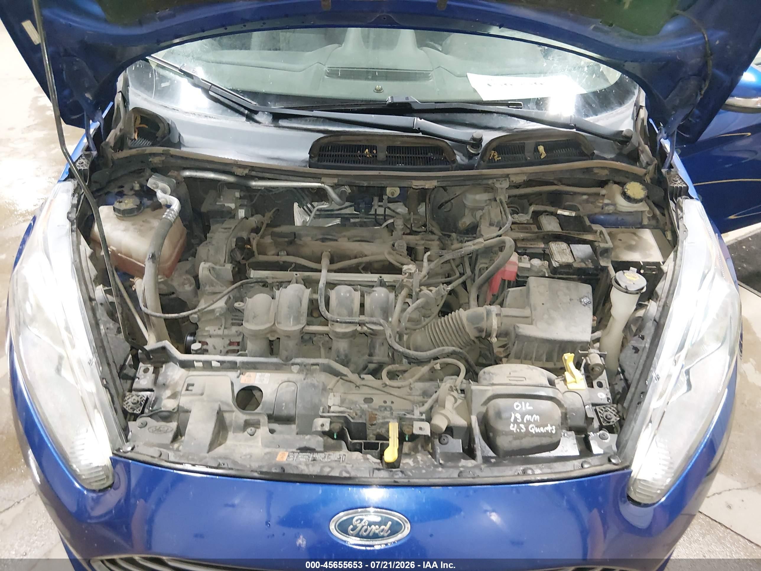 2014 Ford Fiesta Se Blue vin: 3FADP4EJ9EM160250