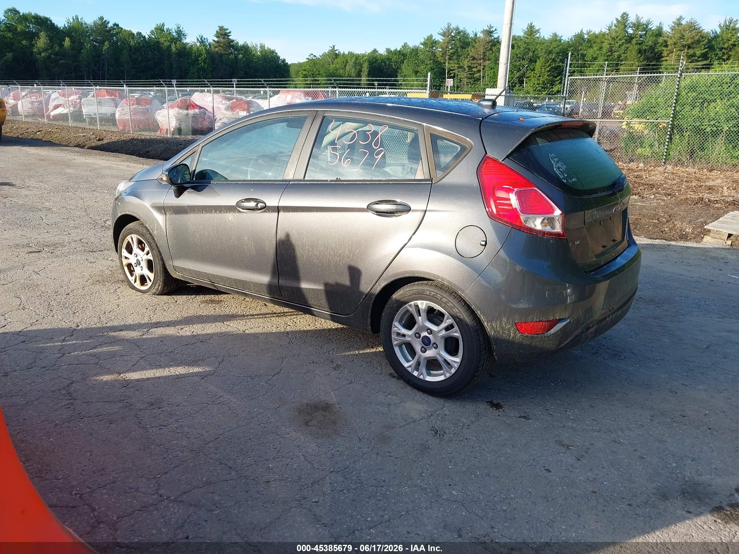 2015 Ford Fiesta Se Gray vin: 3FADP4EJ9FM157074