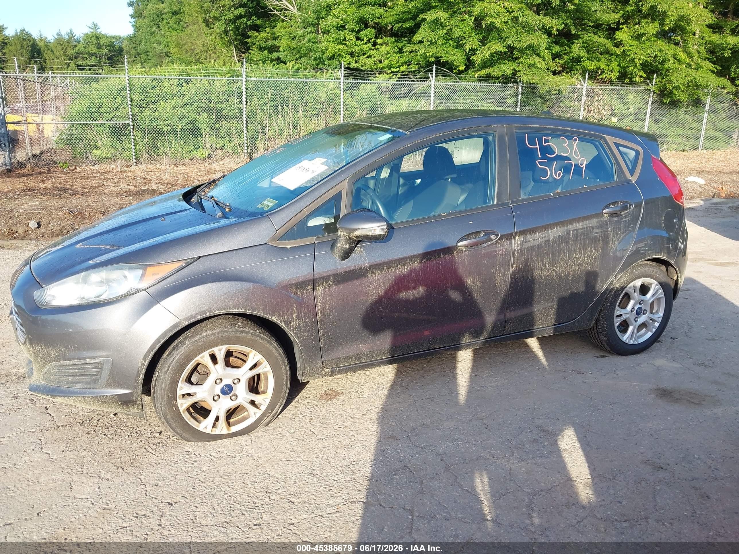 2015 Ford Fiesta Se Gray vin: 3FADP4EJ9FM157074