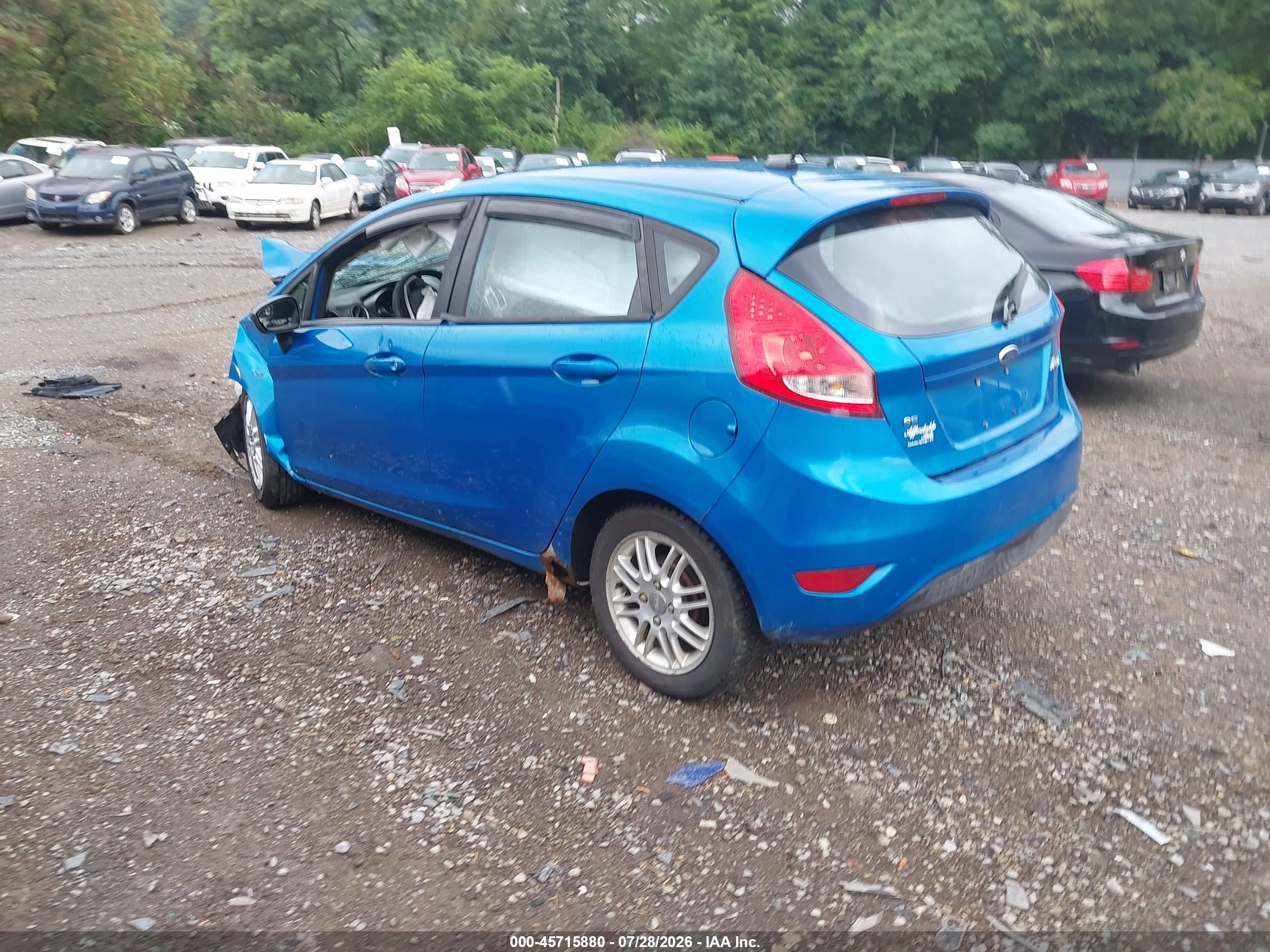 2012 Ford Fiesta Se Blue vin: 3FADP4EJXCM161257
