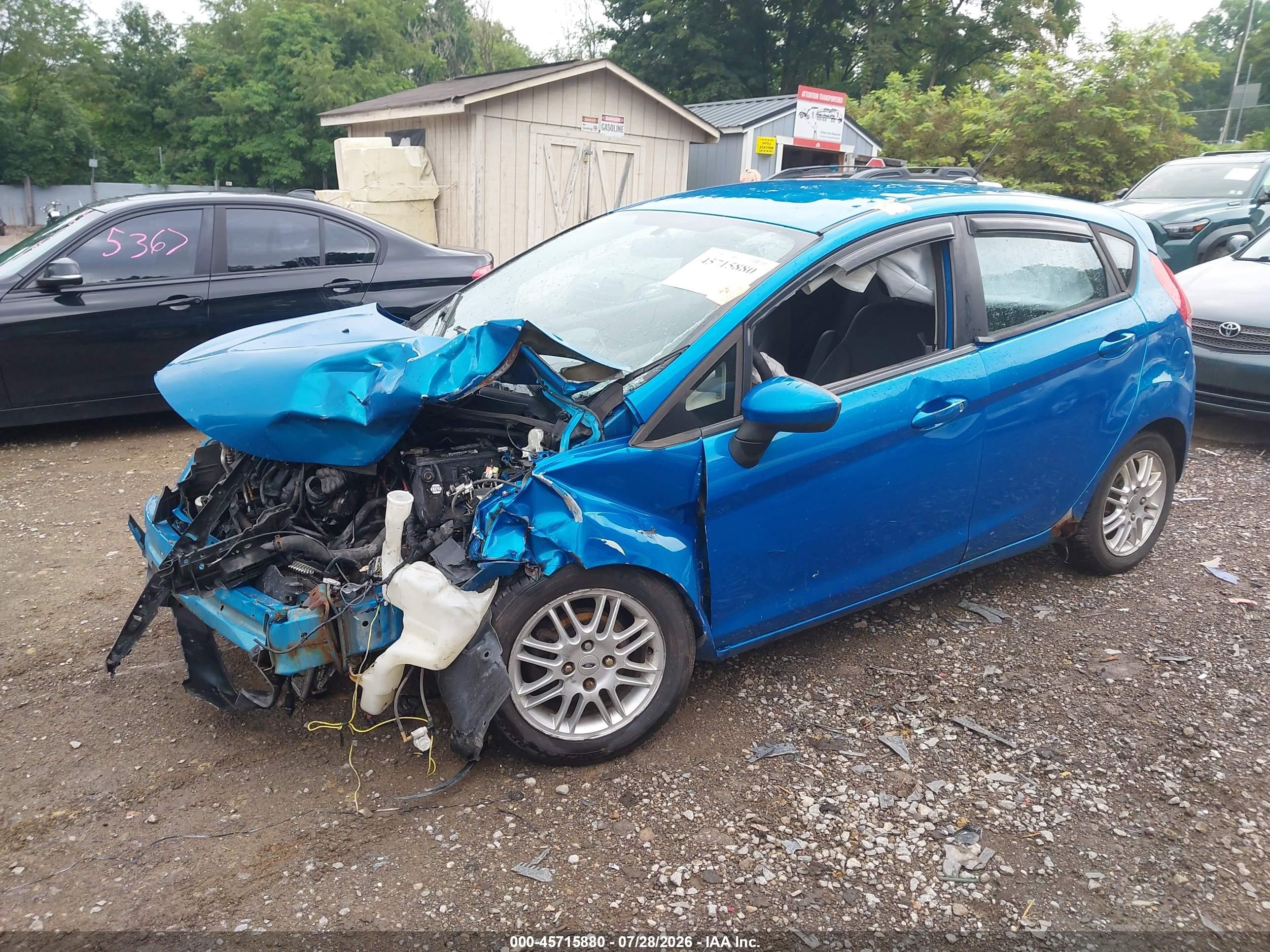 2012 Ford Fiesta Se Blue vin: 3FADP4EJXCM161257