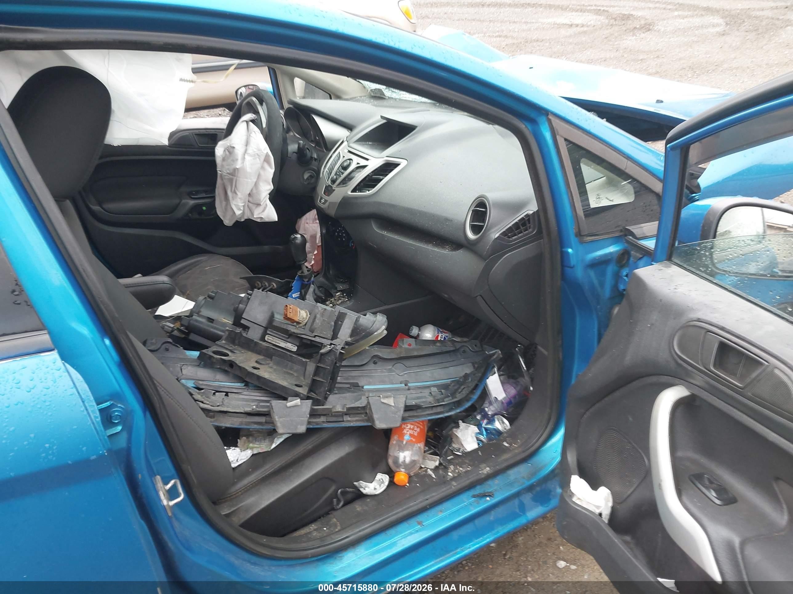 2012 Ford Fiesta Se Blue vin: 3FADP4EJXCM161257