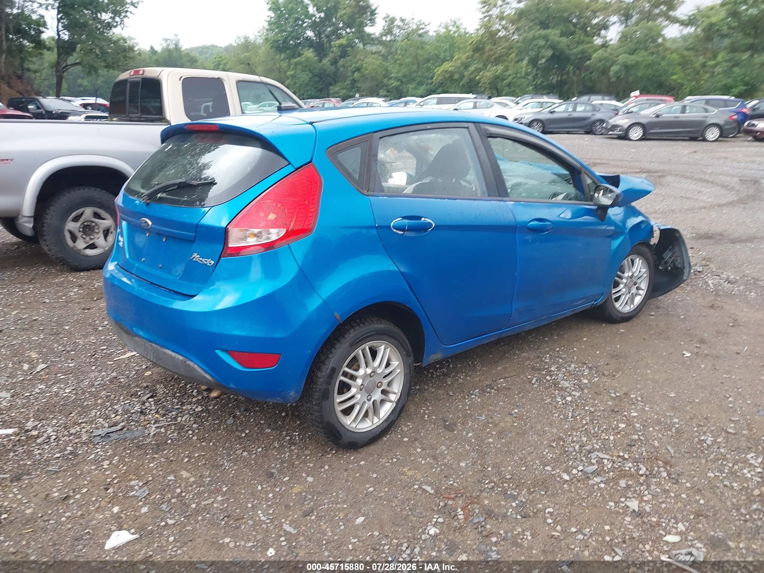 2012 Ford Fiesta Se Blue vin: 3FADP4EJXCM161257