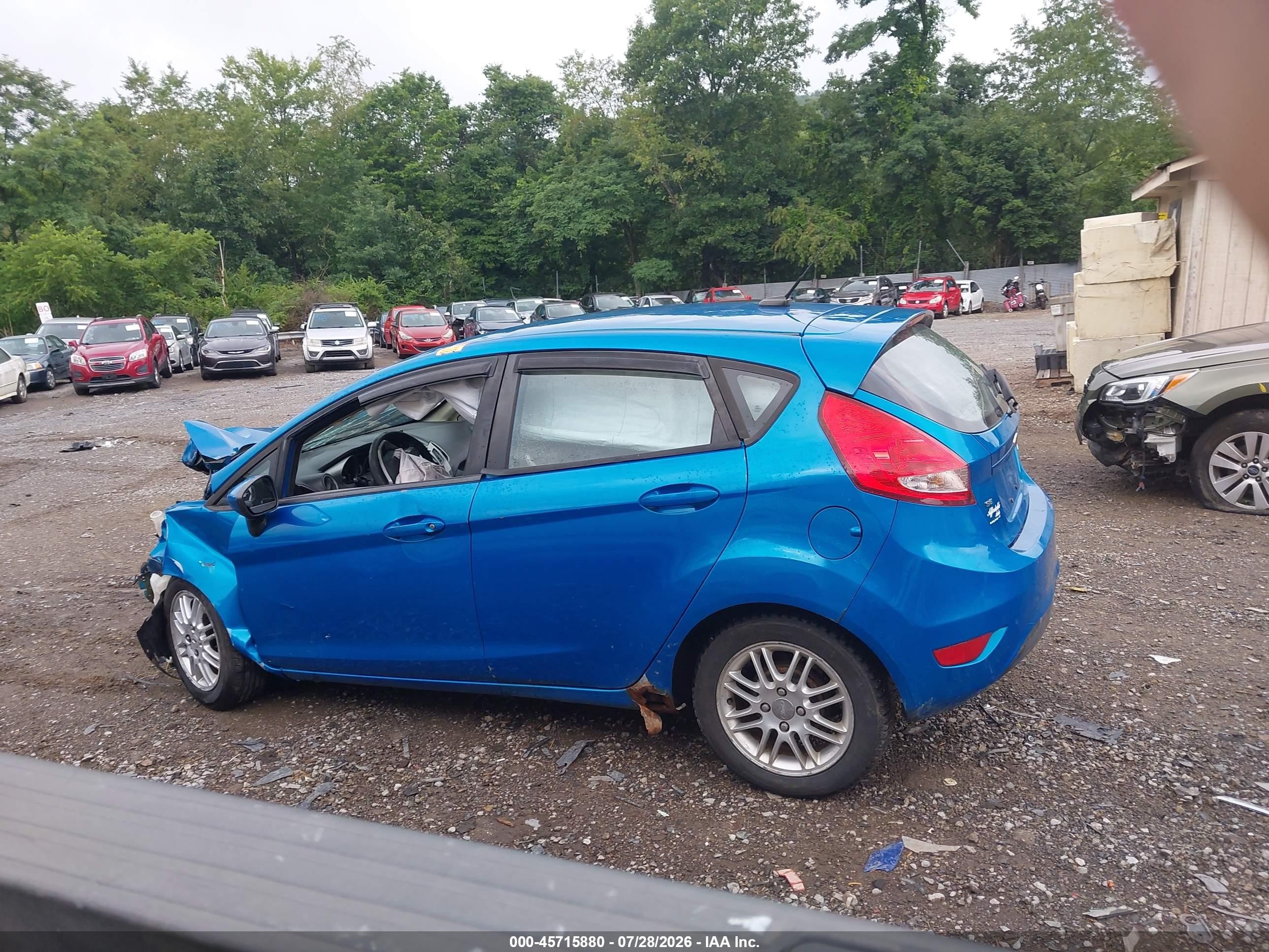 2012 Ford Fiesta Se Blue vin: 3FADP4EJXCM161257