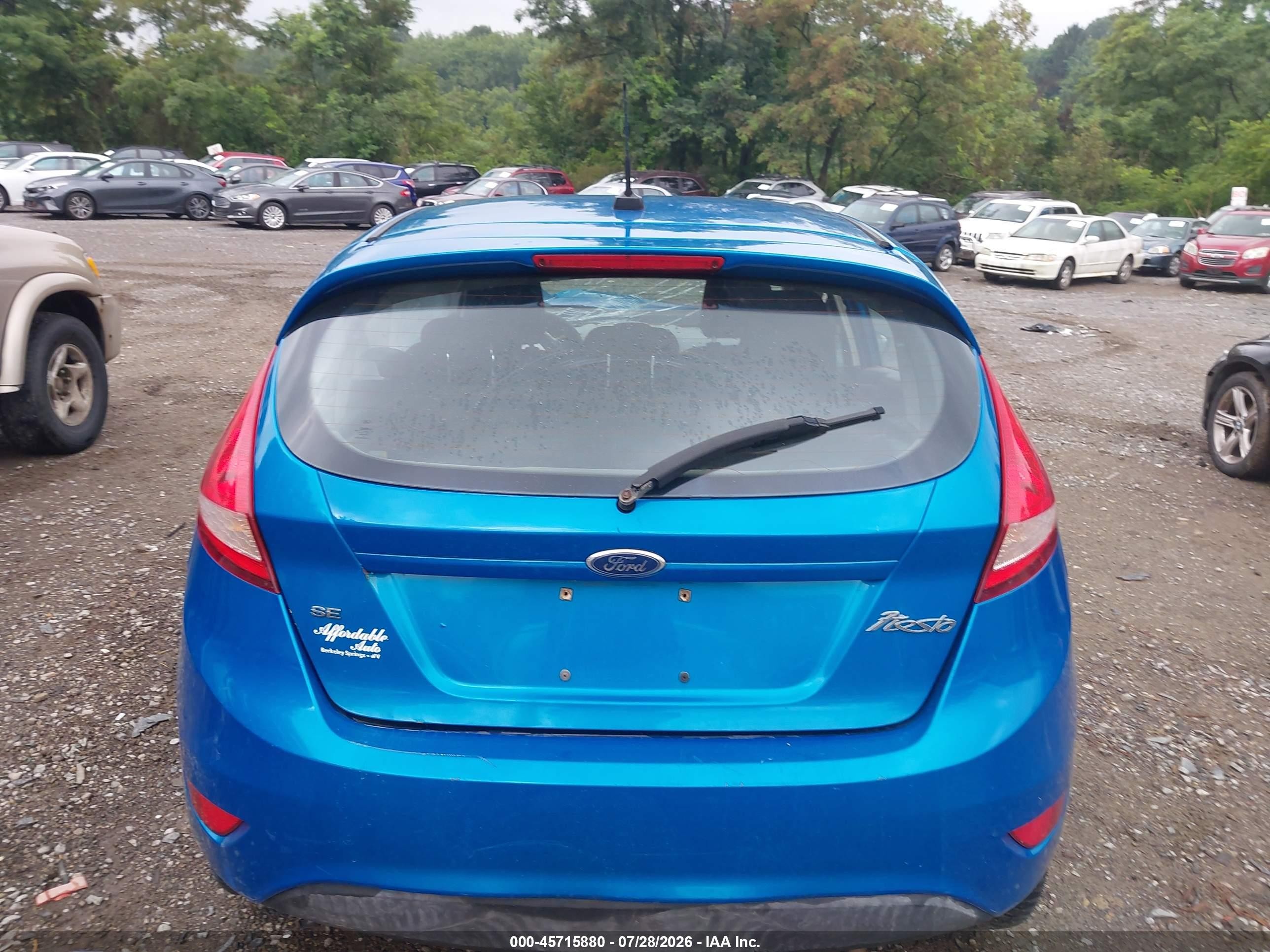 2012 Ford Fiesta Se Blue vin: 3FADP4EJXCM161257