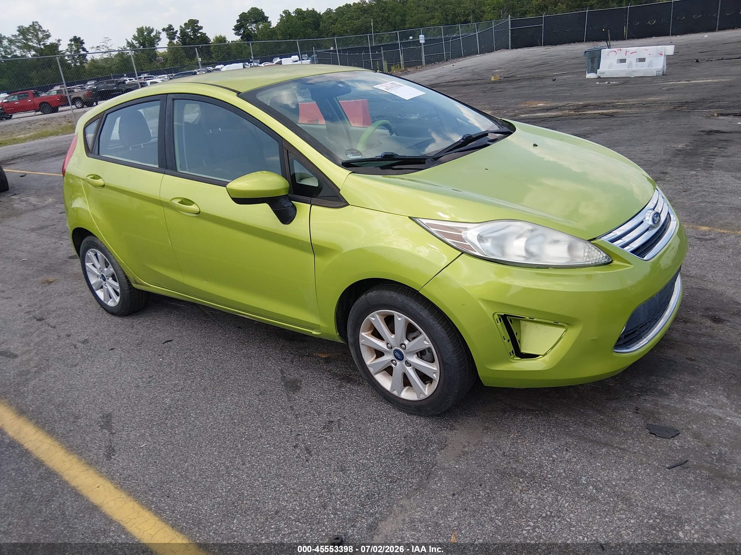 2012 Ford Fiesta Se Green vin: 3FADP4EJXCM180259