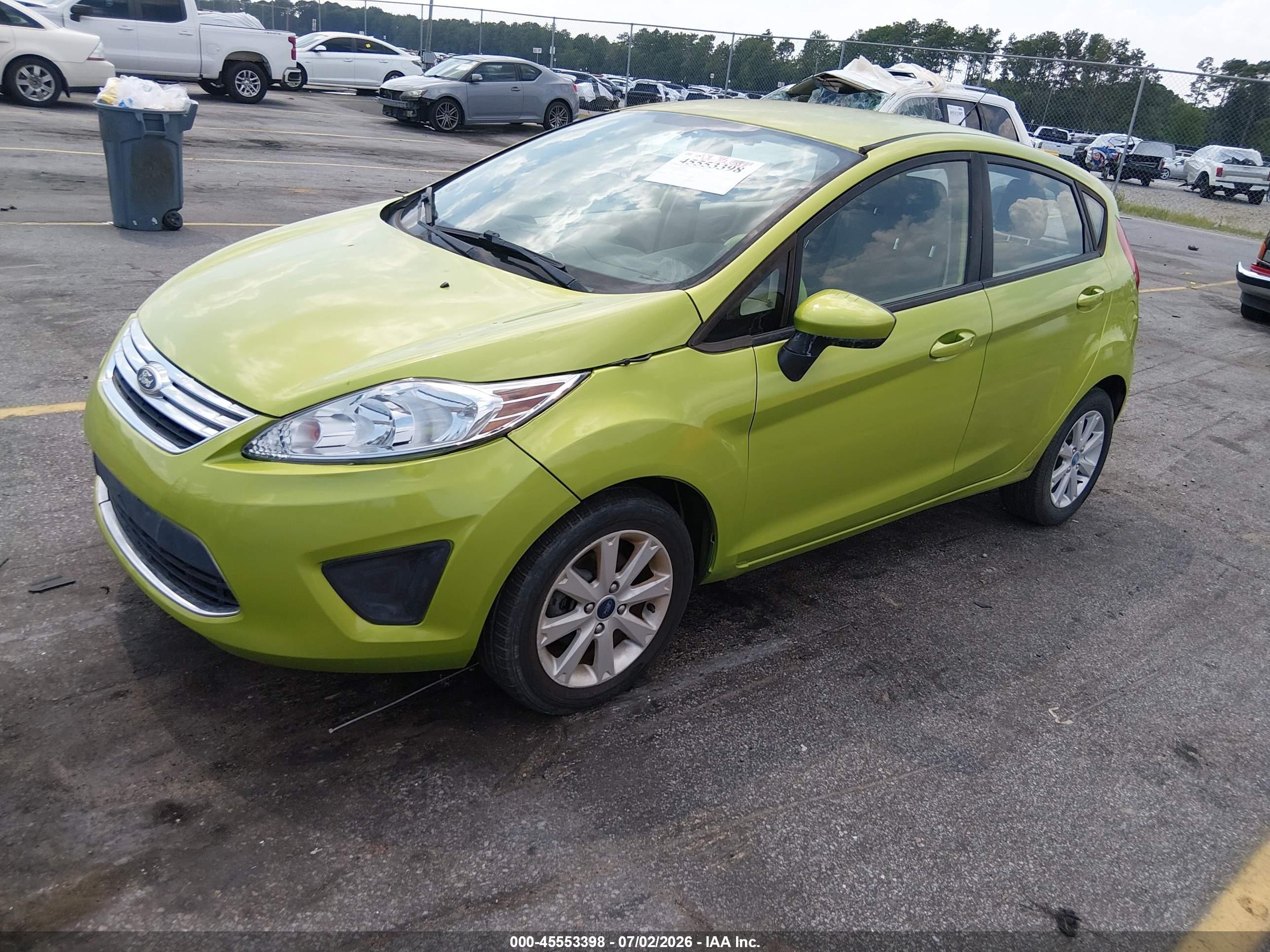 2012 Ford Fiesta Se Green vin: 3FADP4EJXCM180259