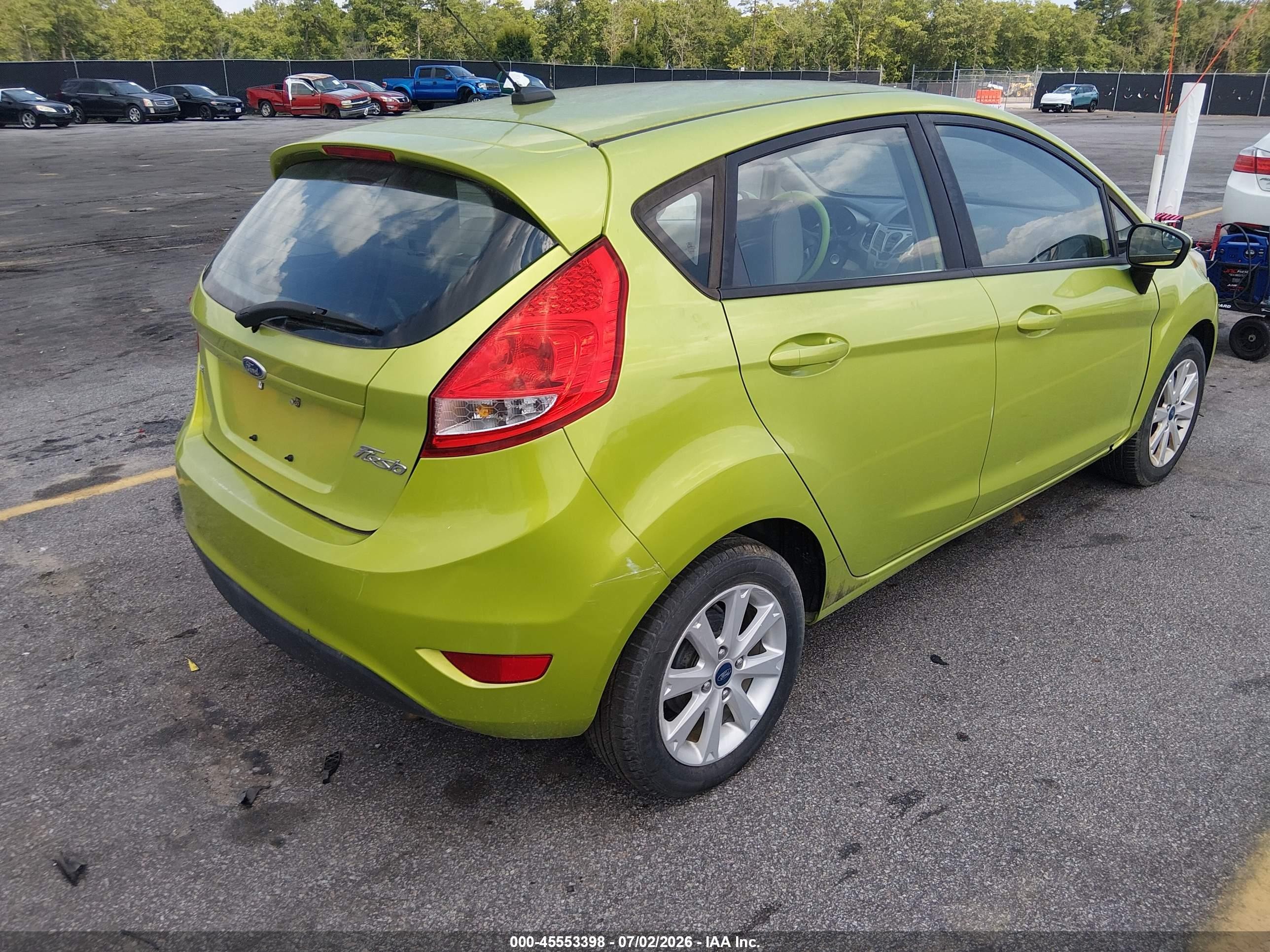 2012 Ford Fiesta Se Green vin: 3FADP4EJXCM180259