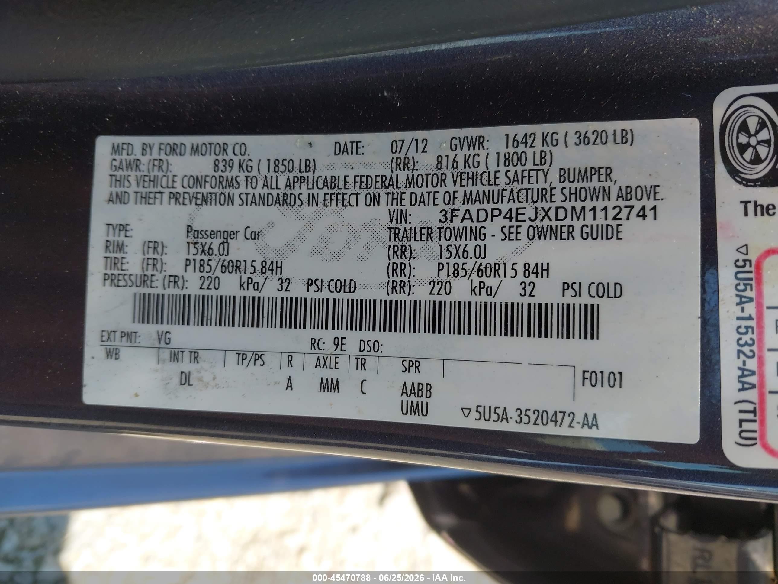 2013 Ford Fiesta Se Gray vin: 3FADP4EJXDM112741