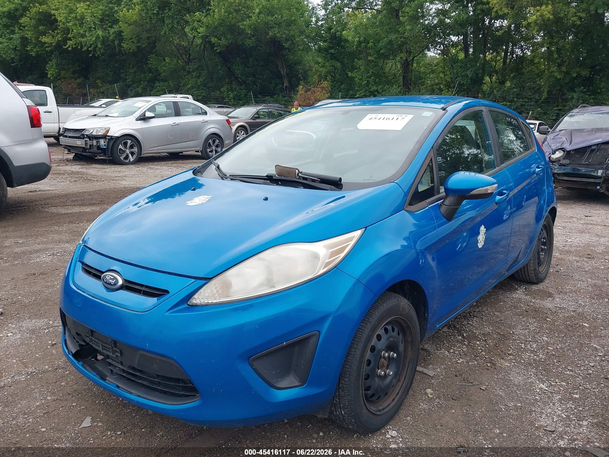 2013 Ford Fiesta Se Blue vin: 3FADP4EJXDM171885