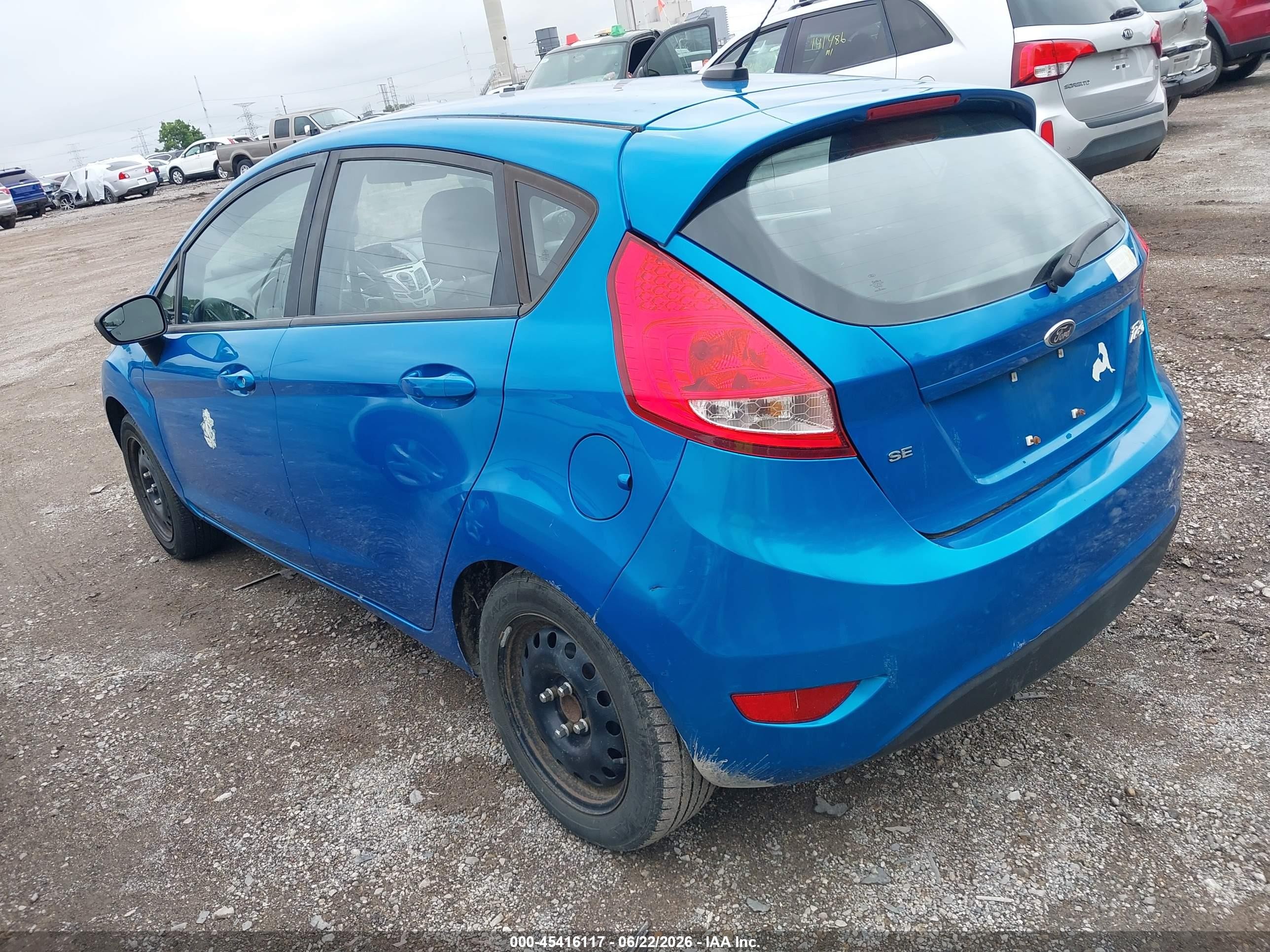 2013 Ford Fiesta Se Blue vin: 3FADP4EJXDM171885