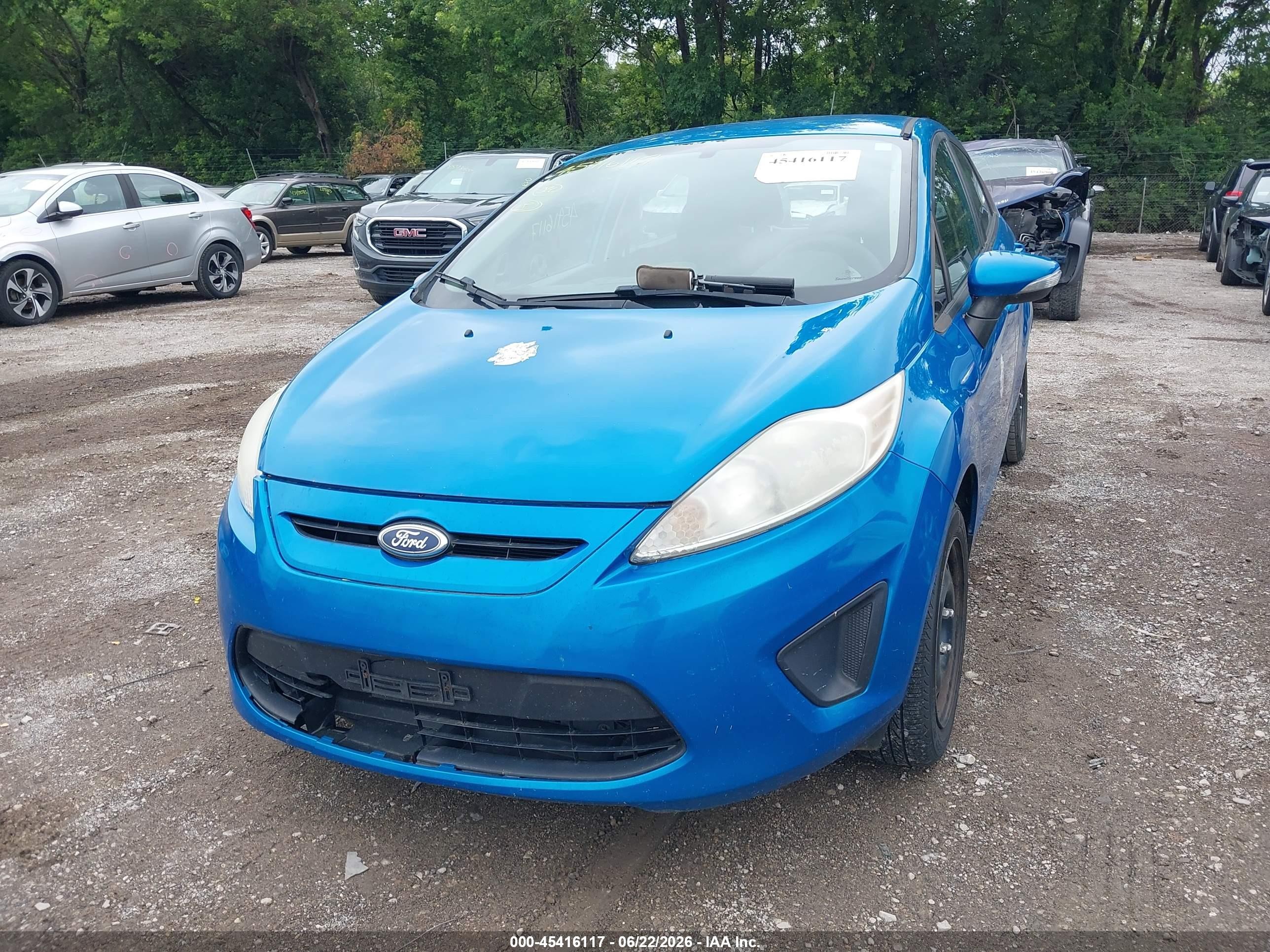 2013 Ford Fiesta Se Blue vin: 3FADP4EJXDM171885