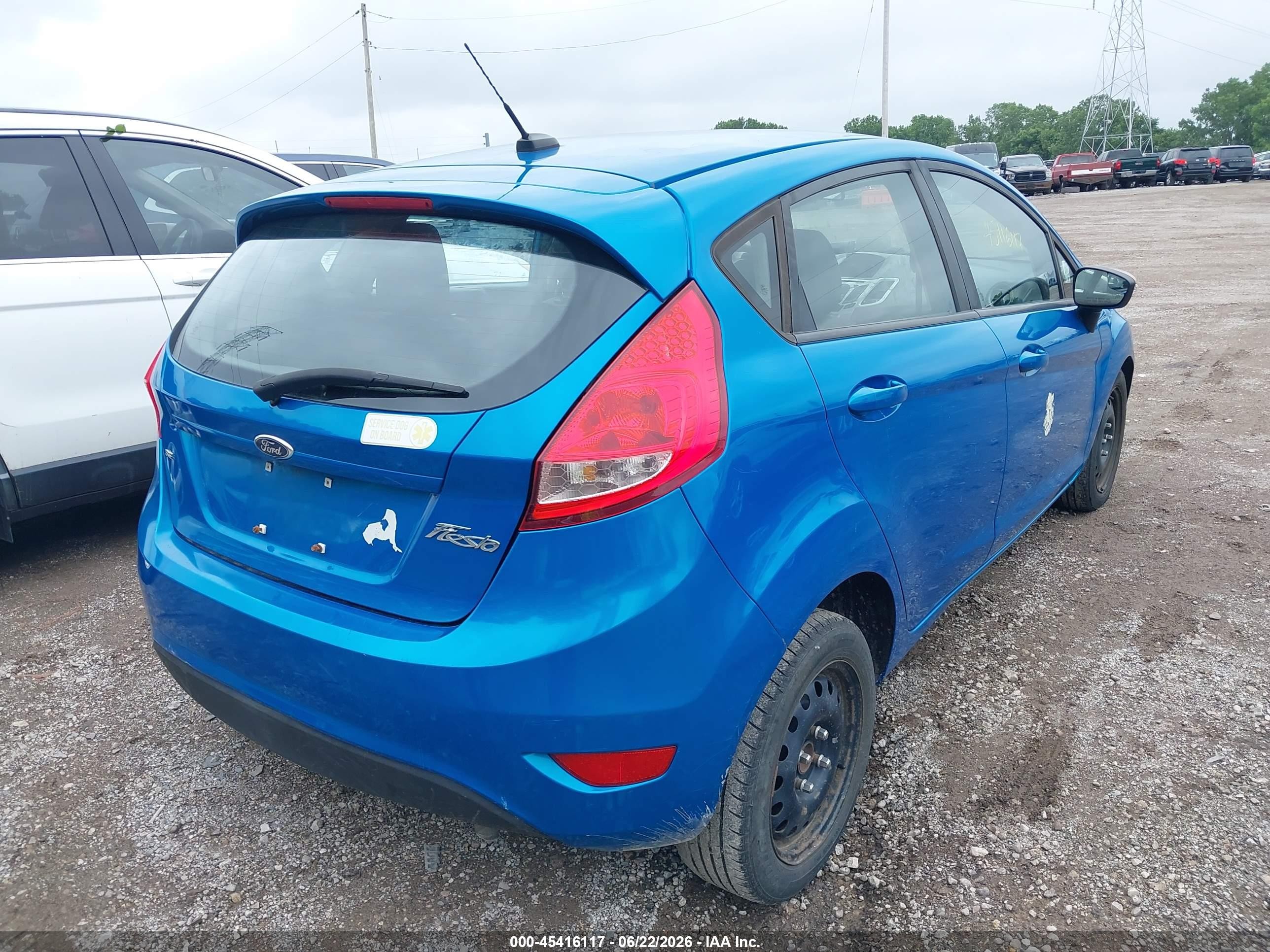2013 Ford Fiesta Se Blue vin: 3FADP4EJXDM171885
