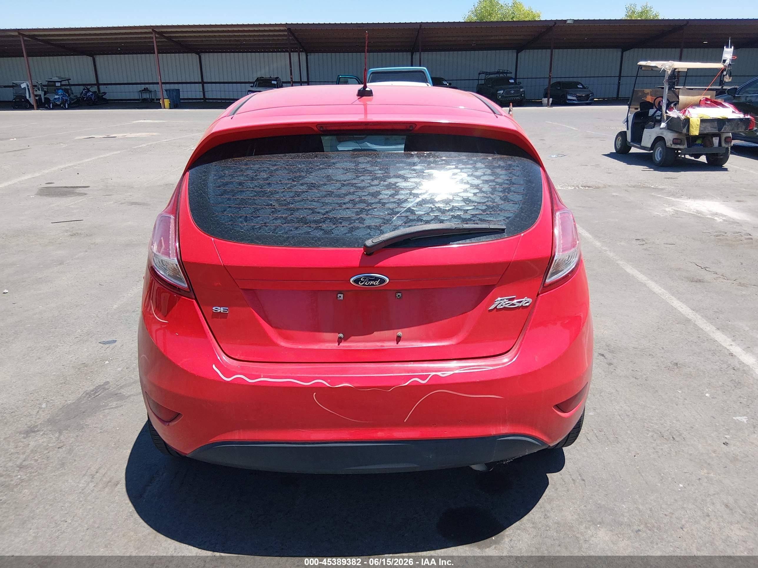 2015 Ford Fiesta Se Red vin: 3FADP4EJXFM146598