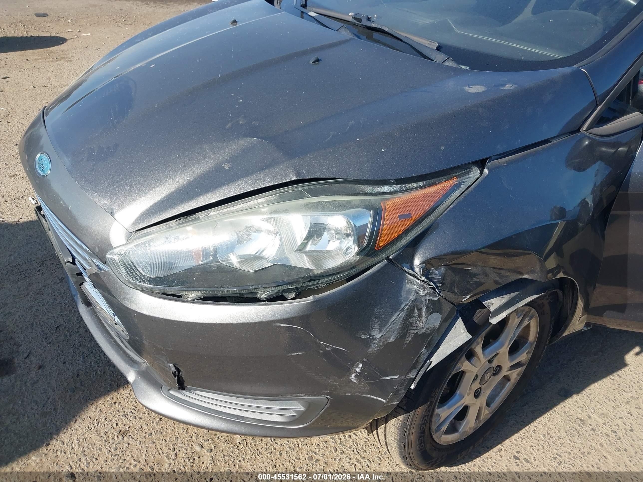 2015 Ford Fiesta Se Gray vin: 3FADP4EJXFM161845