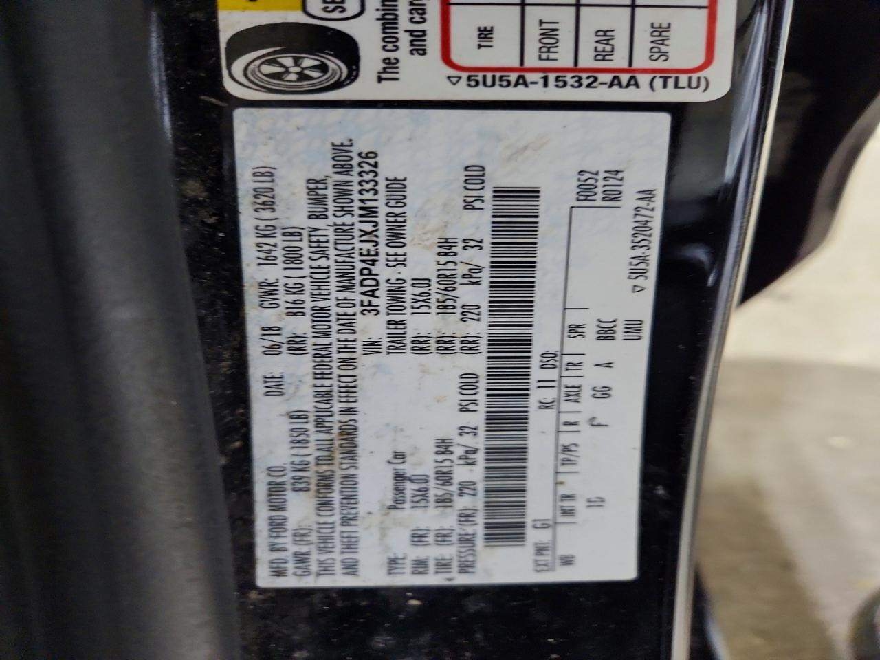 2018 Ford Fiesta Se Black vin: 3FADP4EJXJM133326