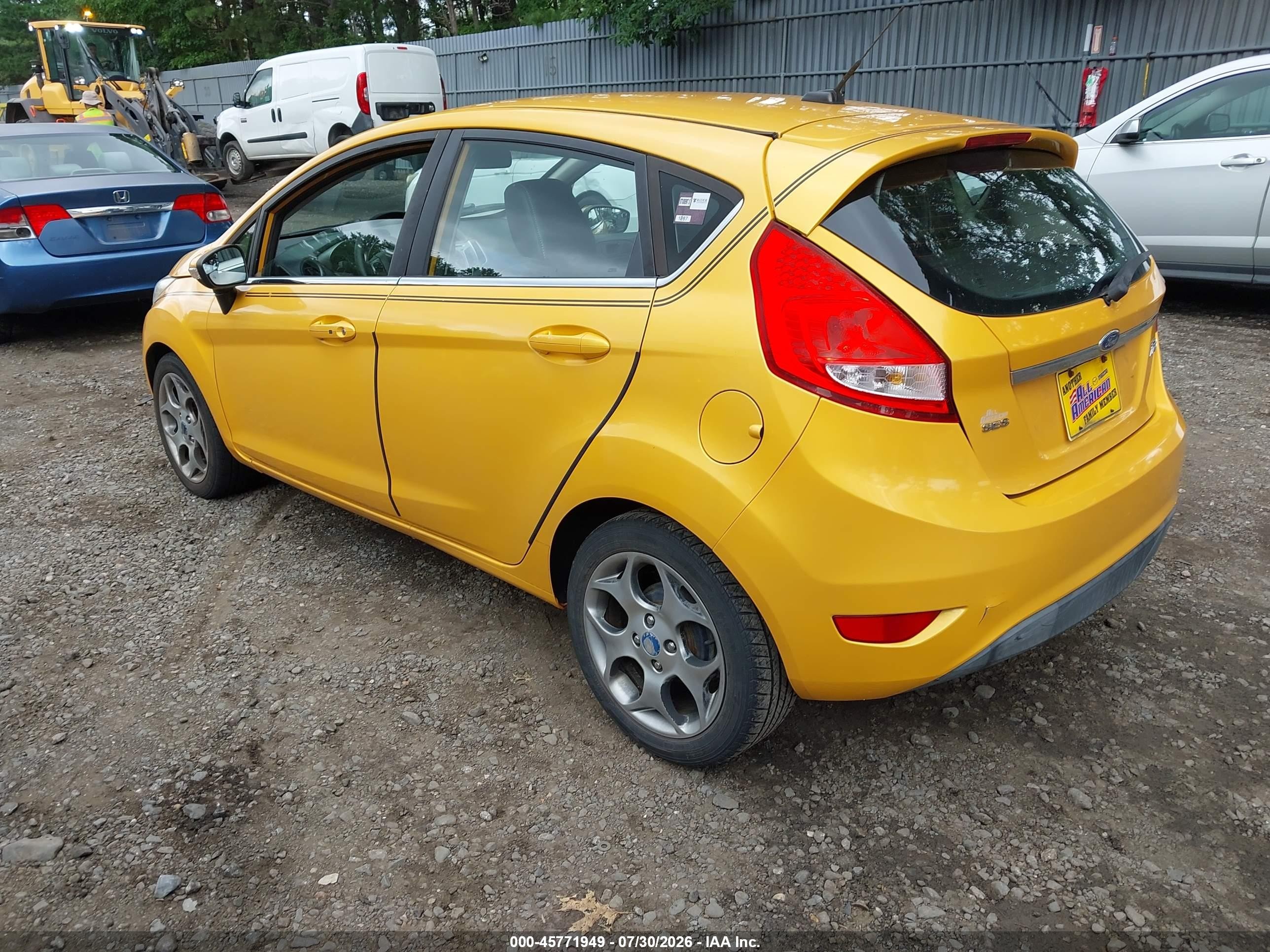 2011 Ford Fiesta Ses Yellow vin: 3FADP4FJ0BM113148