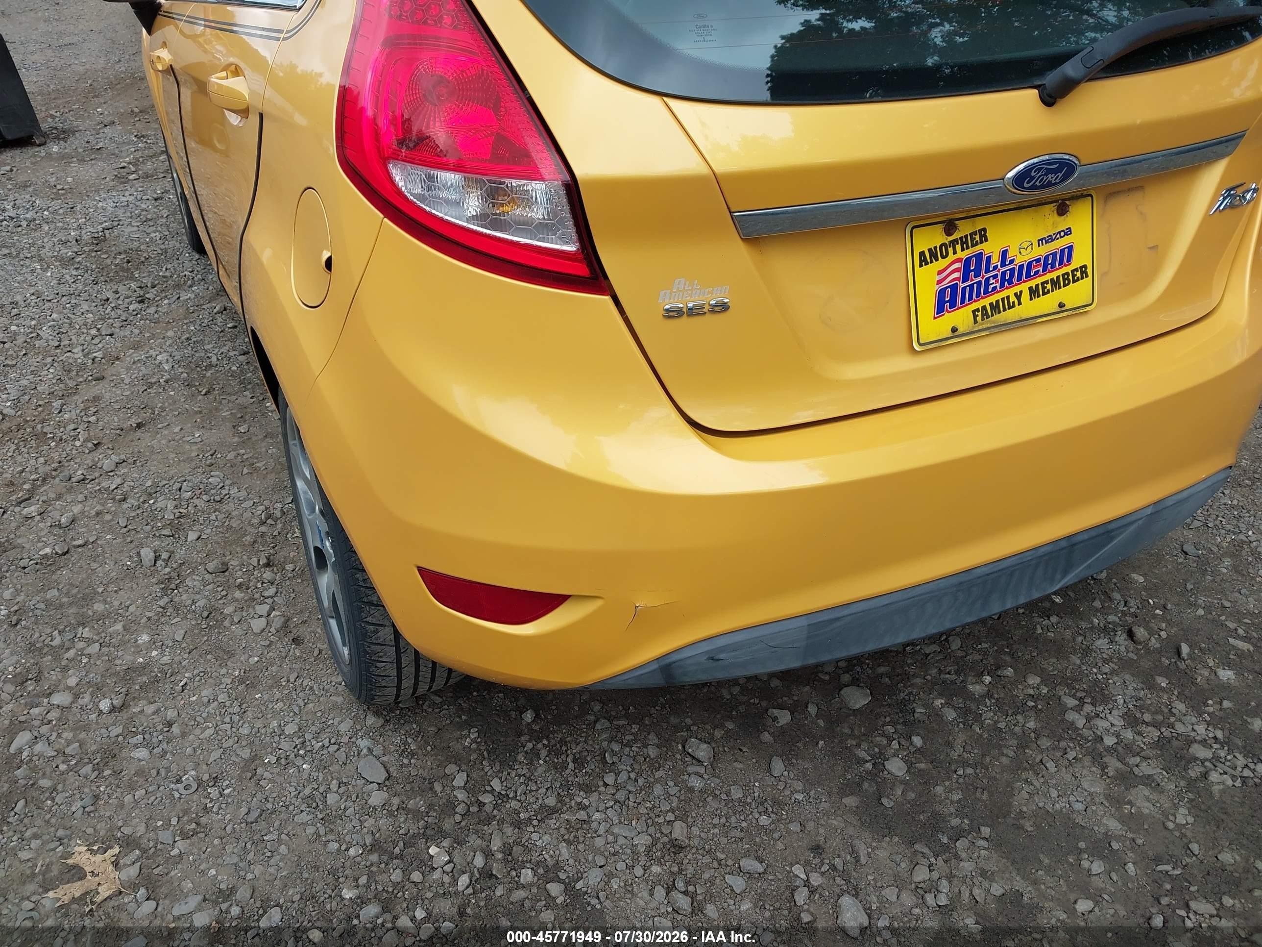 2011 Ford Fiesta Ses Yellow vin: 3FADP4FJ0BM113148