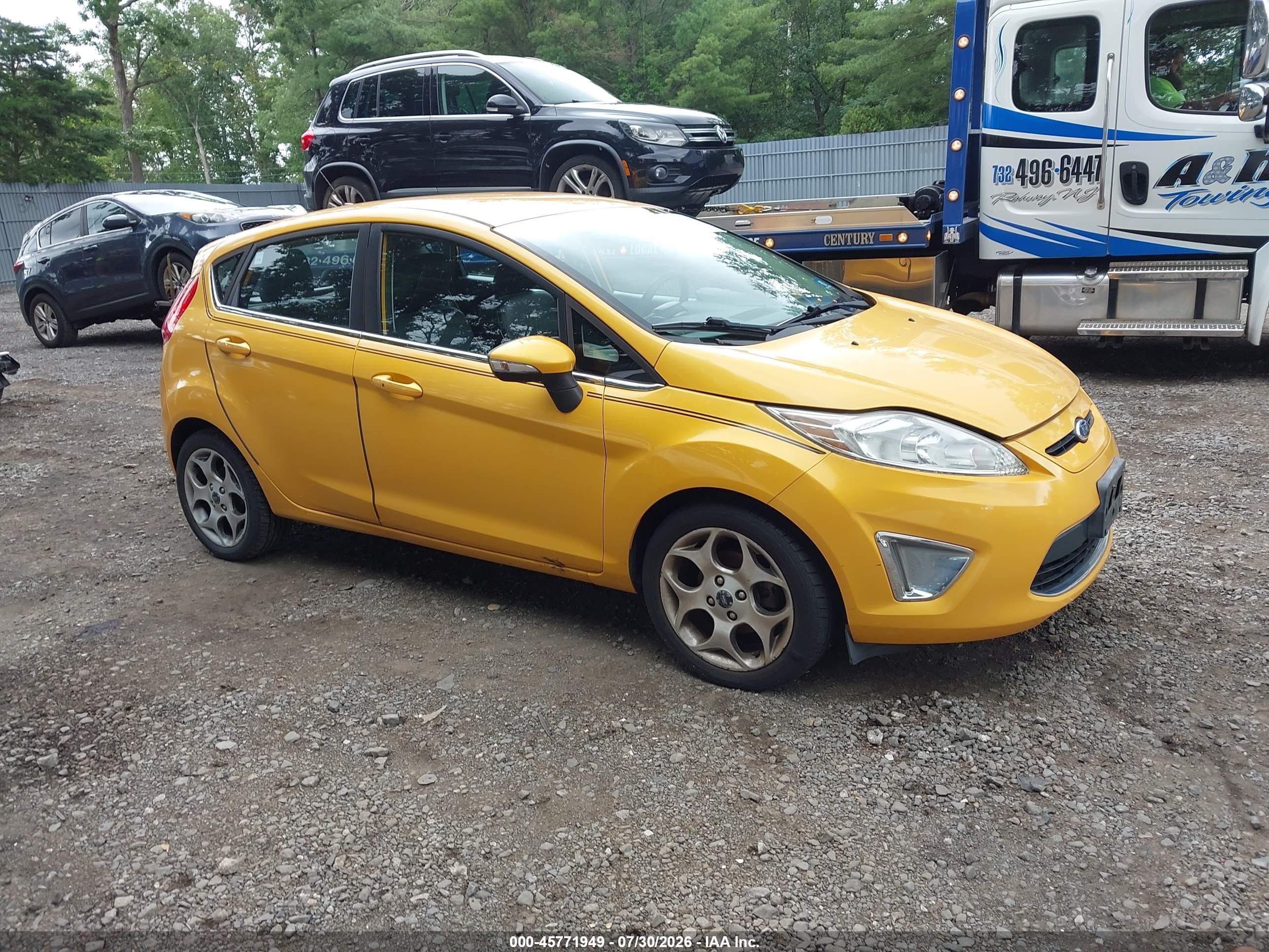 2011 Ford Fiesta Ses Yellow vin: 3FADP4FJ0BM113148