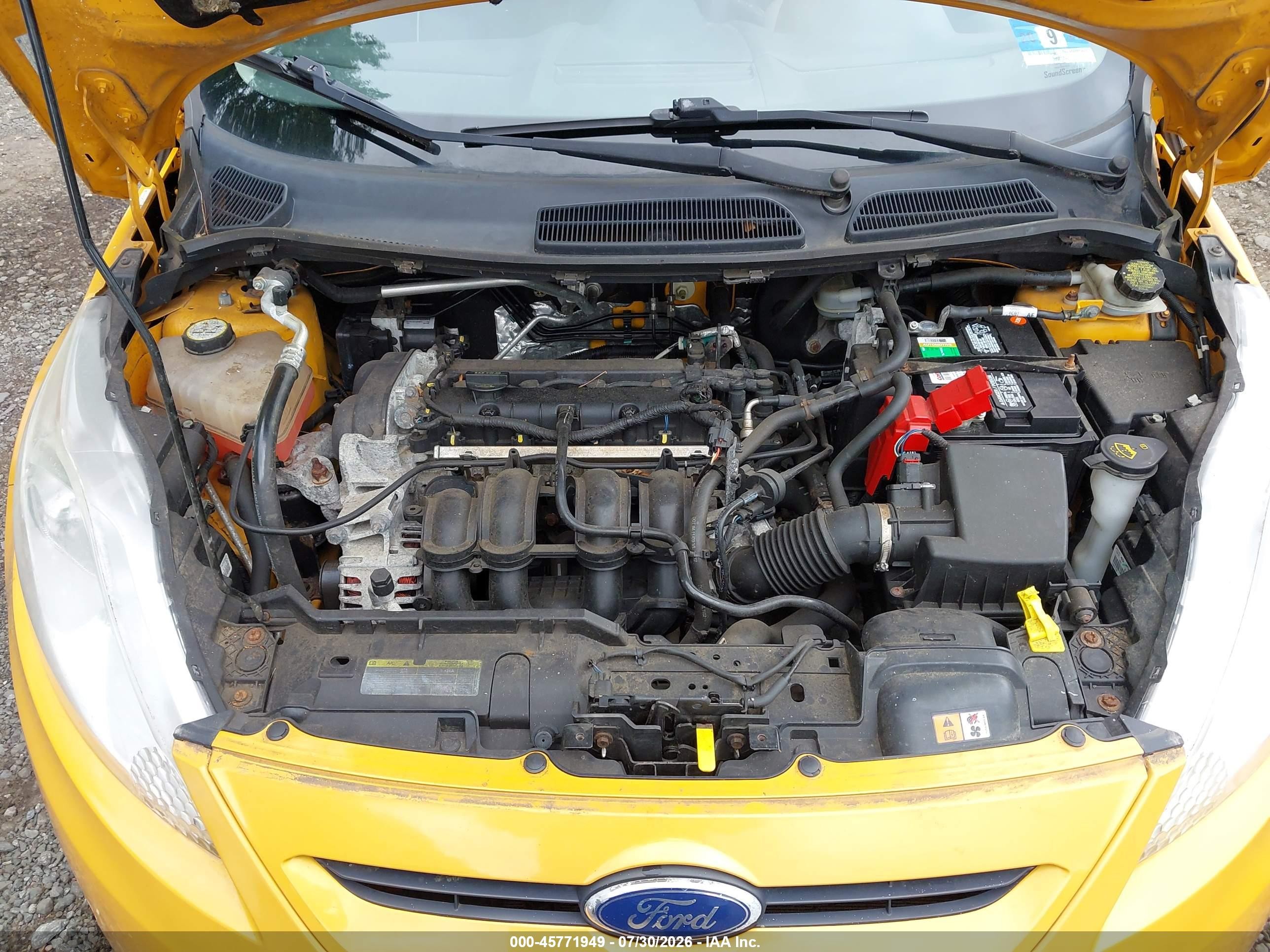 2011 Ford Fiesta Ses Yellow vin: 3FADP4FJ0BM113148