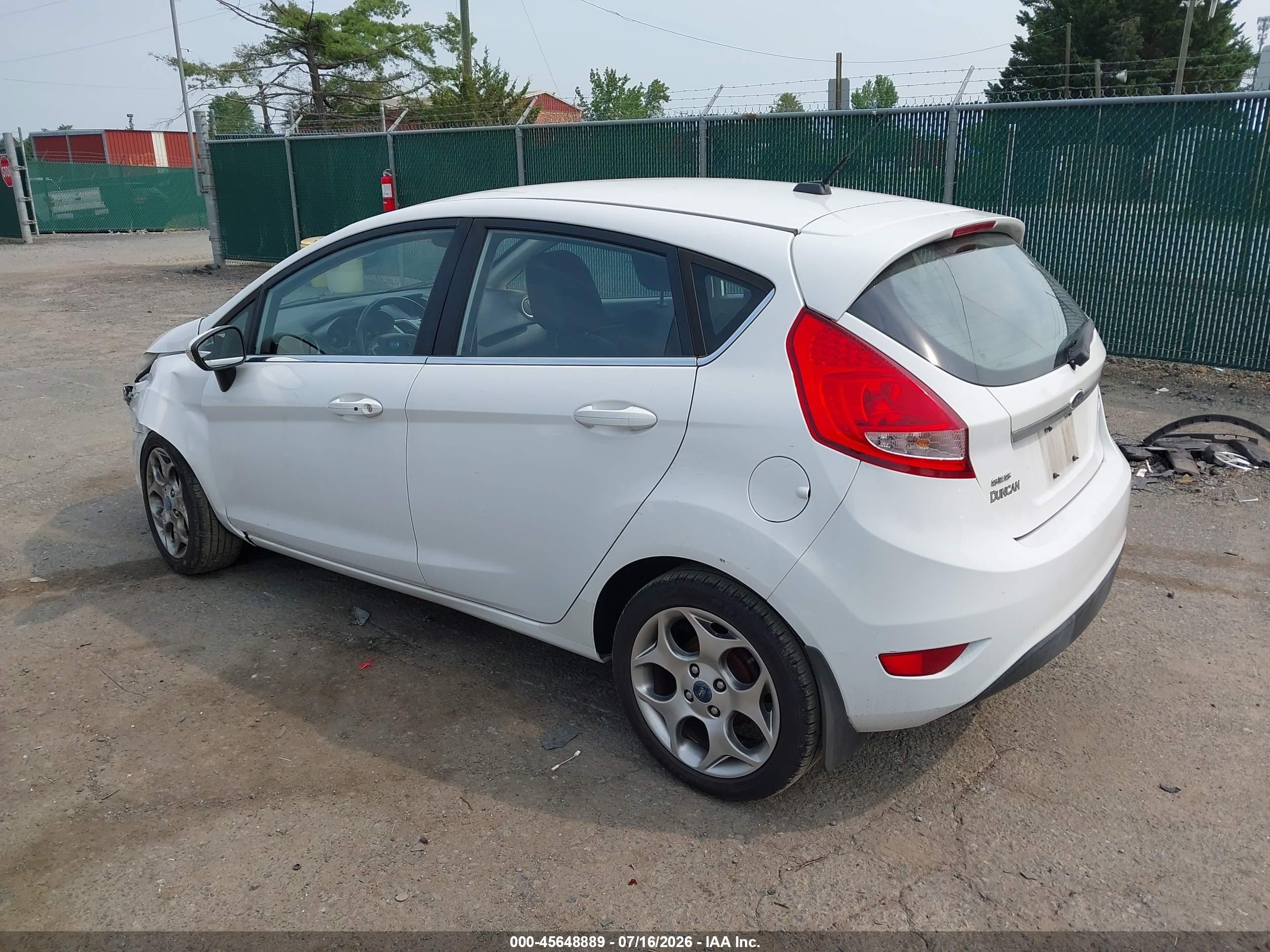 2011 Ford Fiesta Ses White vin: 3FADP4FJ1BM171009