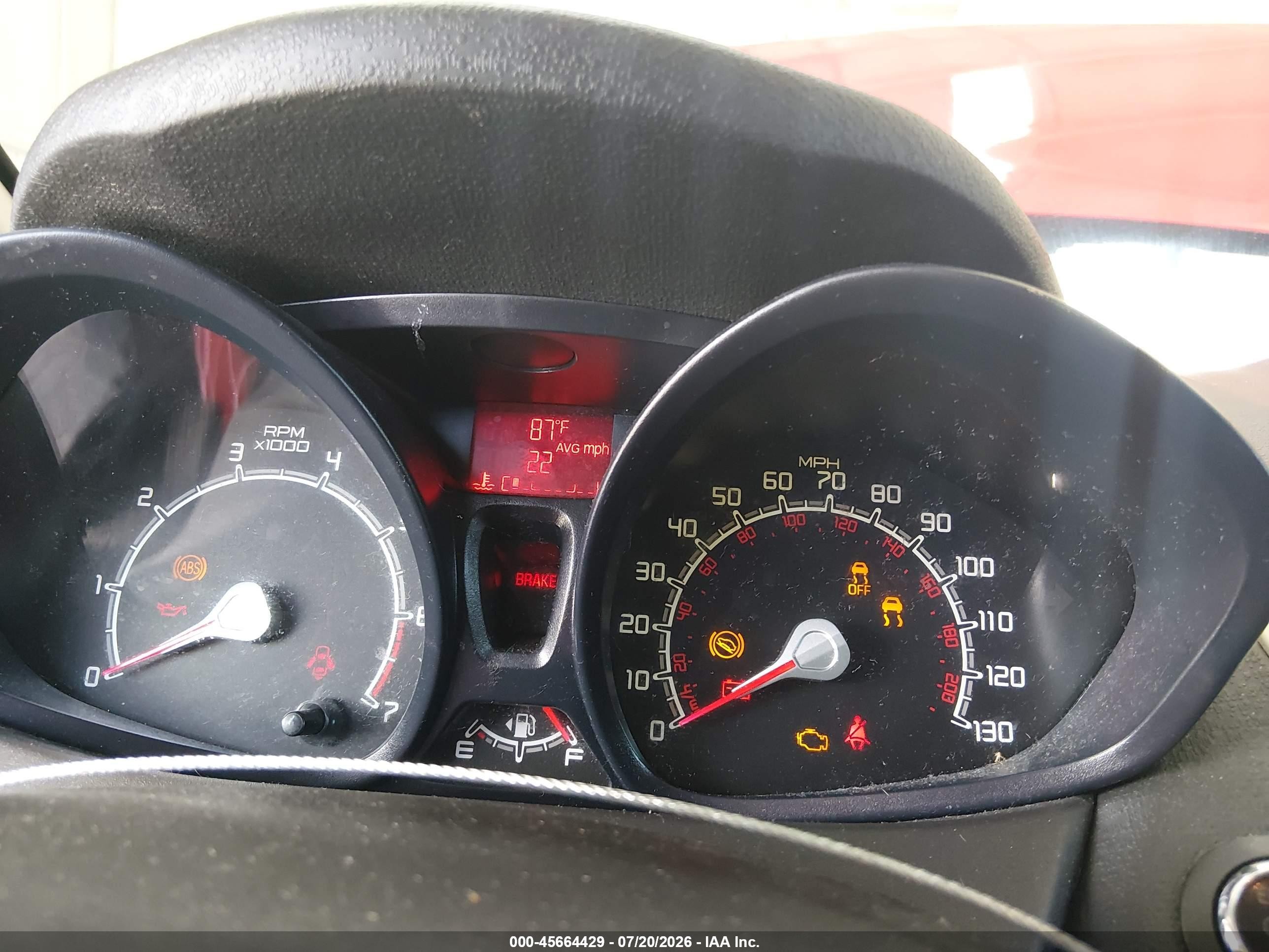 2013 Ford Fiesta Titanium Red vin: 3FADP4FJ3DM100073
