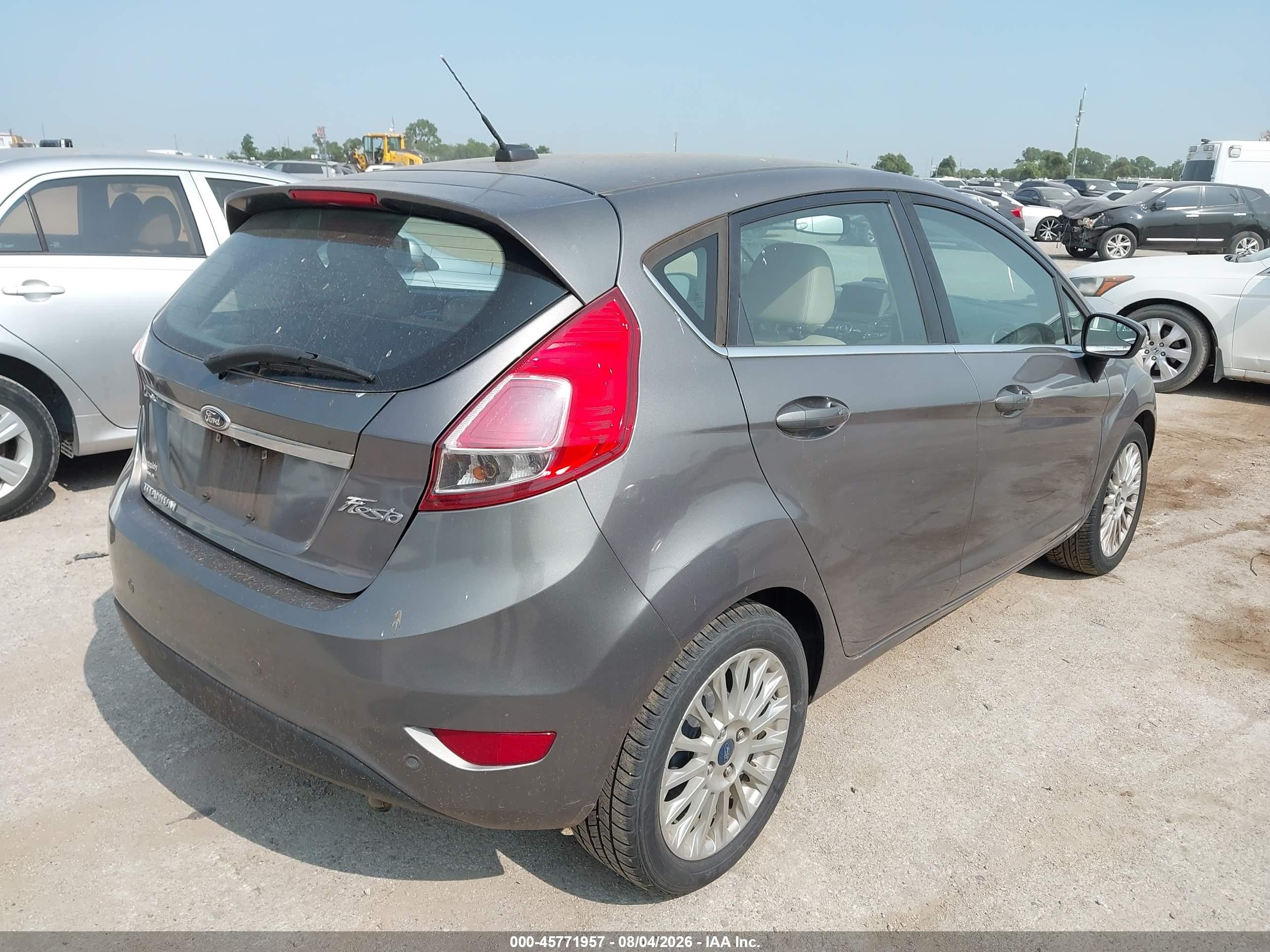 2014 Ford Fiesta Titanium Gray vin: 3FADP4FJ3EM176961