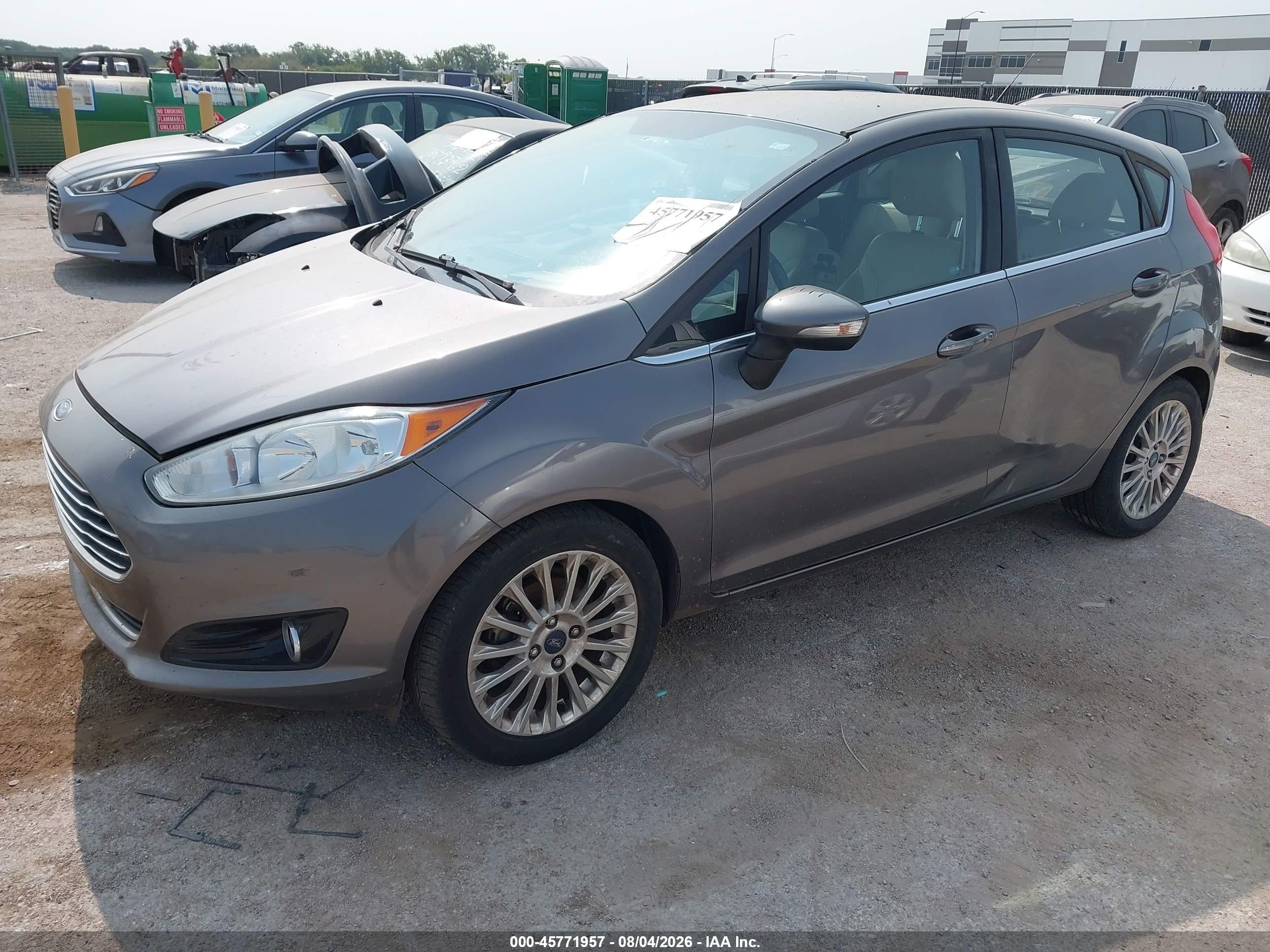 2014 Ford Fiesta Titanium Gray vin: 3FADP4FJ3EM176961