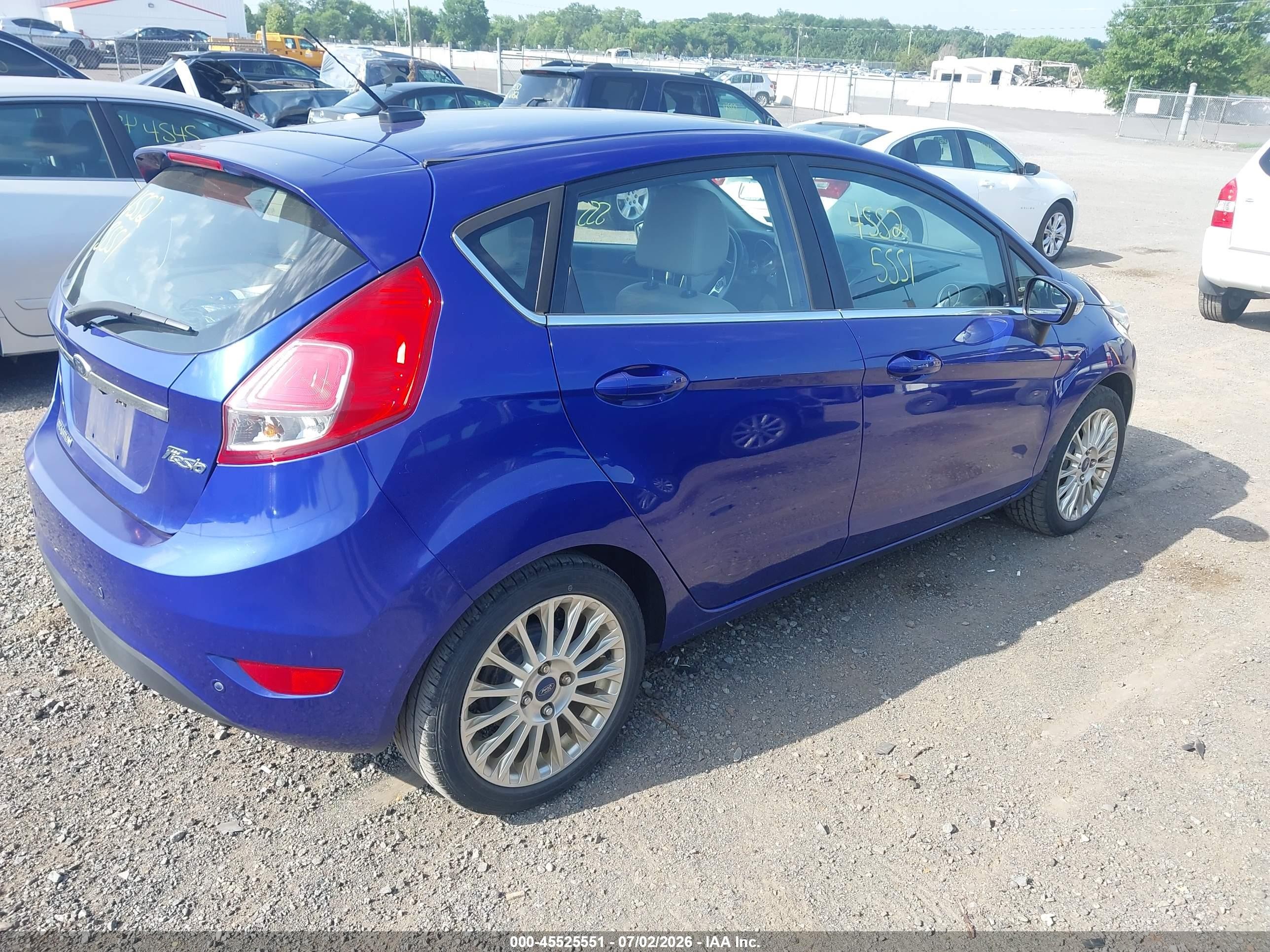 2014 Ford Fiesta Titanium Blue vin: 3FADP4FJ3EM219940